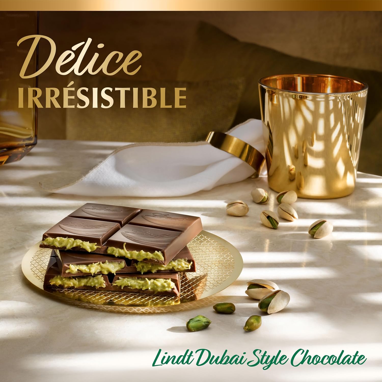 Chocolat Dubaï – Tablette chocolat pistache & kadaïf croustillant