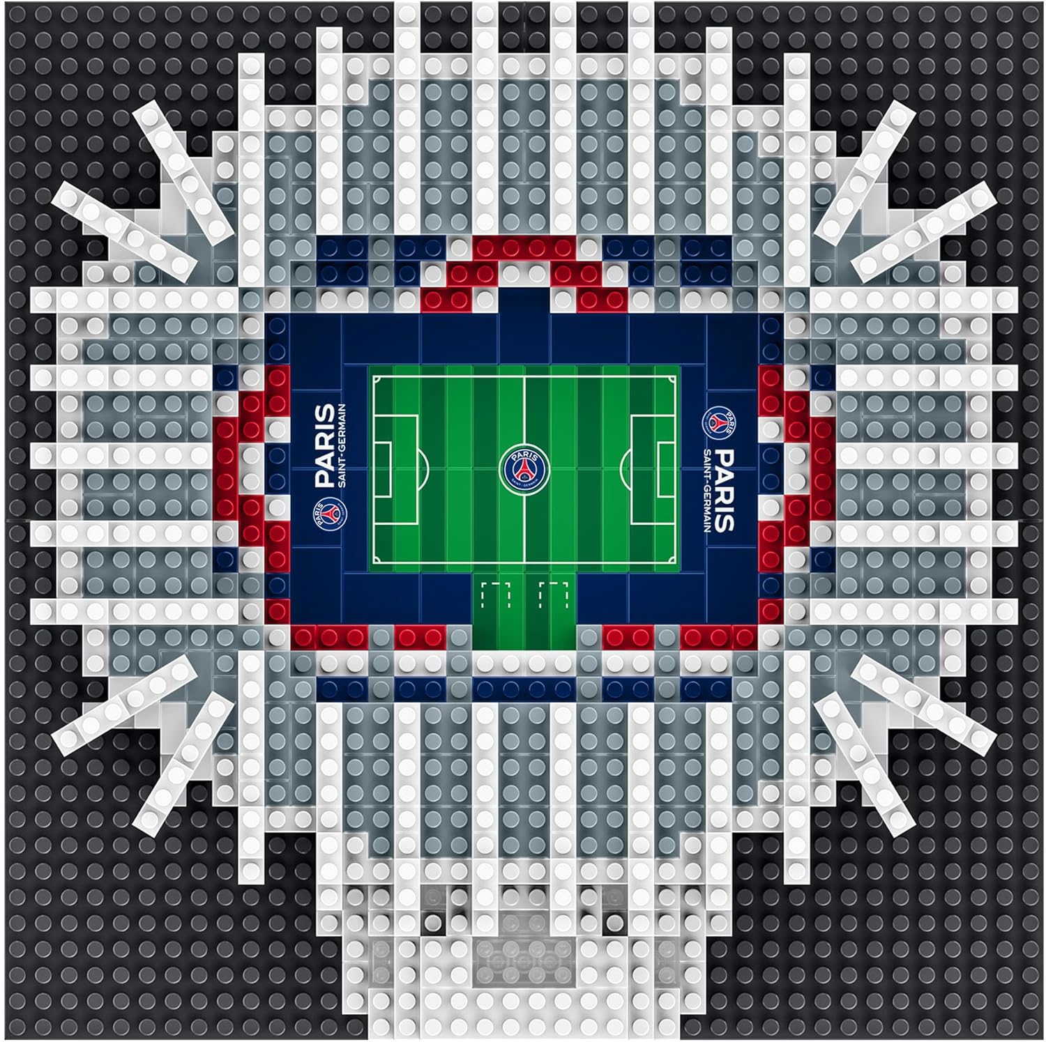 Mini Stade de Football Parc des Princes PSG pour les fans de LEGO et du PSG Paris Saint-Germain