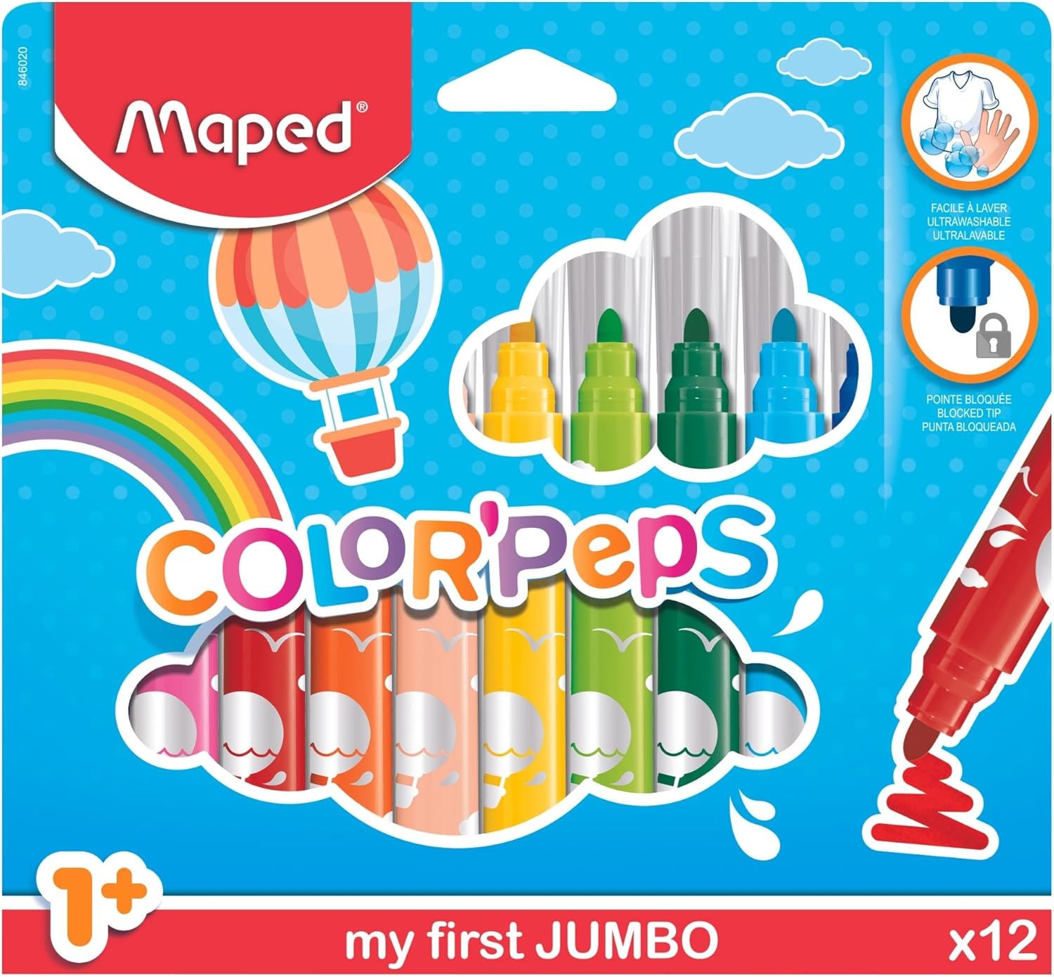 Feutres Maped Color'Peps Maxi (x12)