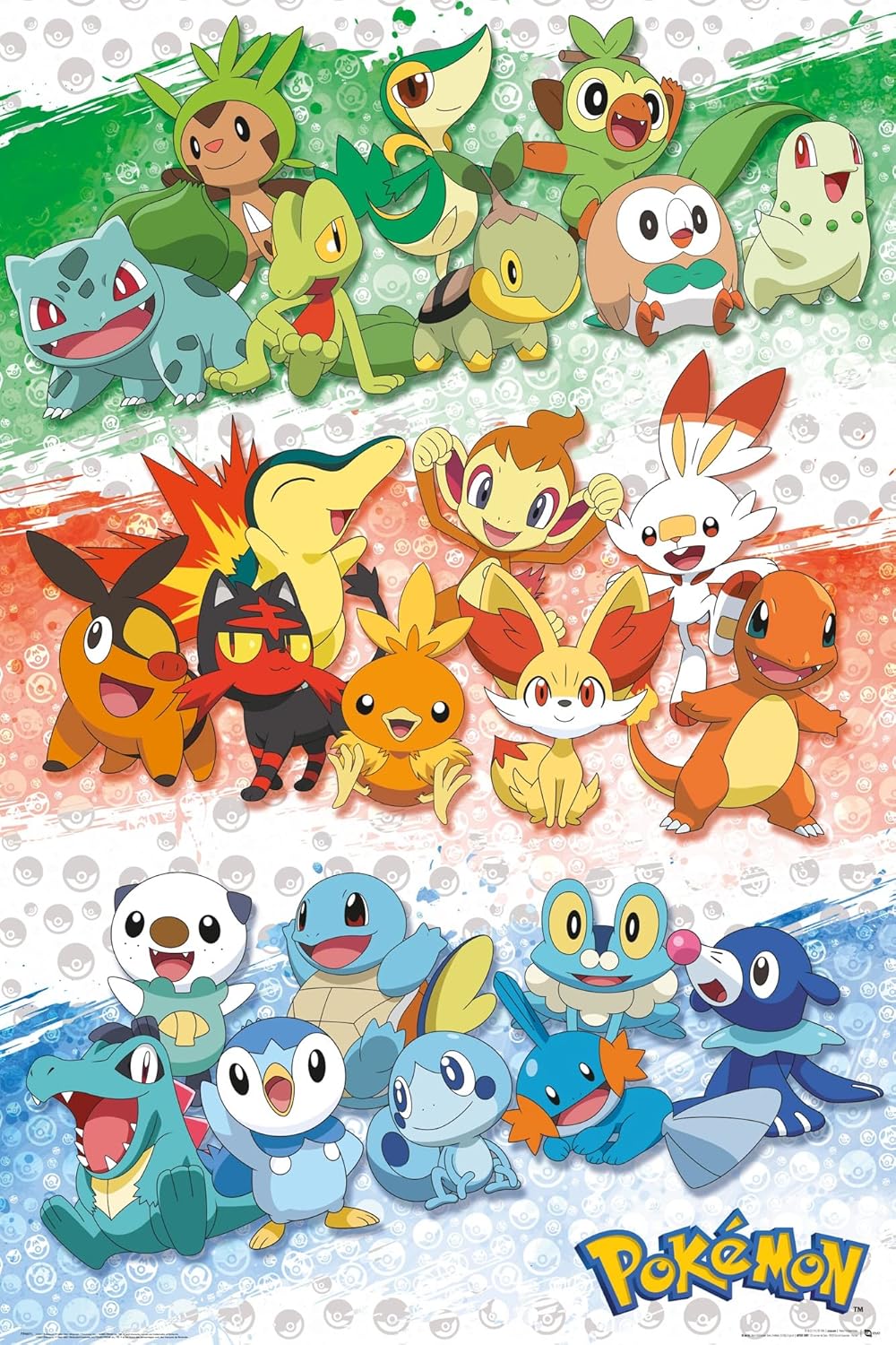 Poster Pokémon First Partners (GB Eye)