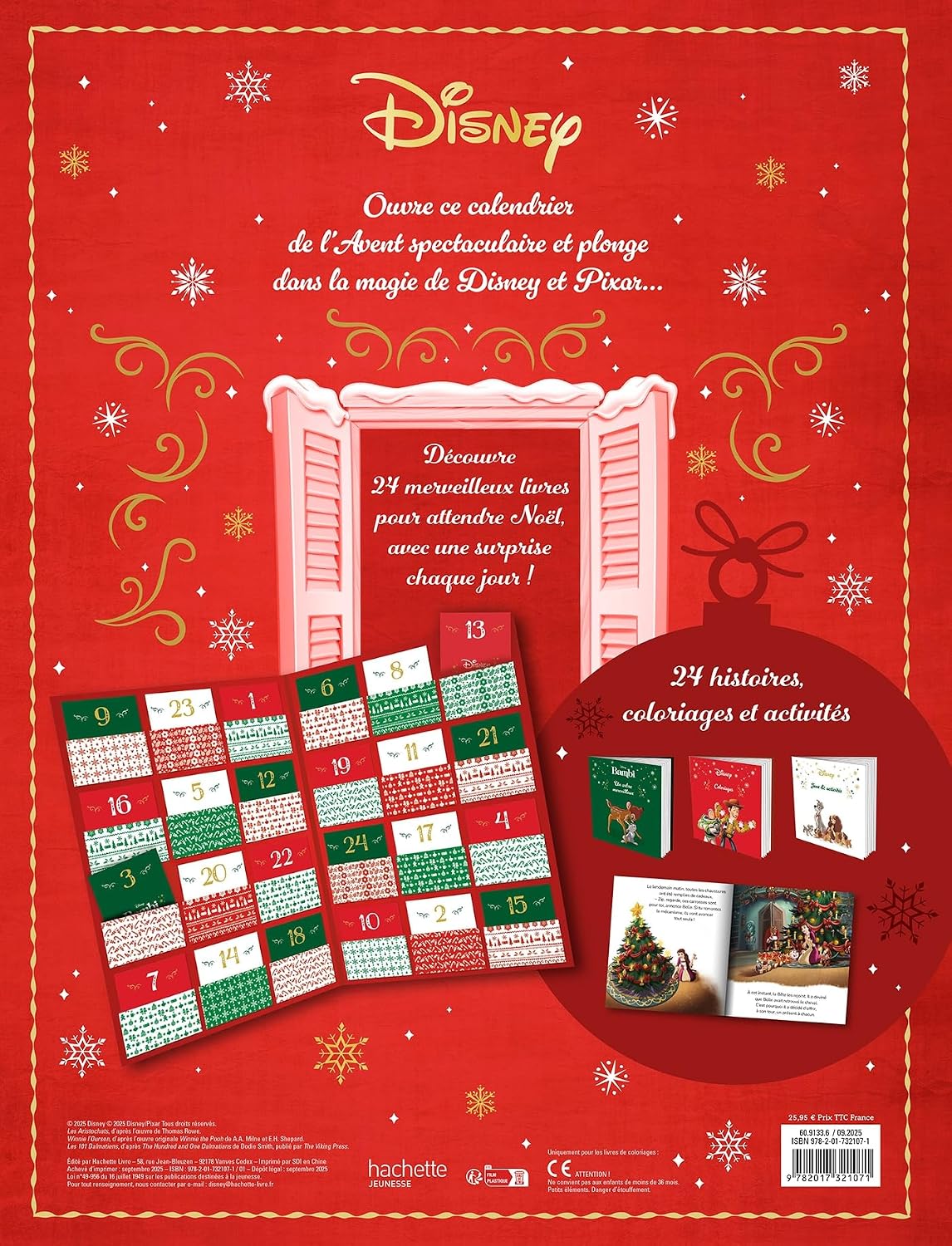 Calendrier de l'Avent Disney 24 livres pour attendre Noël Hachette