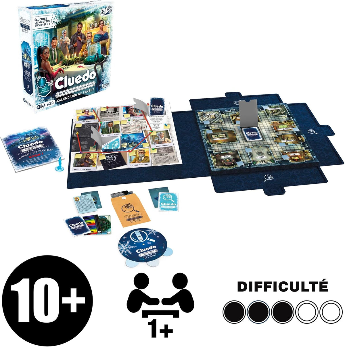 Calendrier de l'Avent Cluedo Secrets enfouis sous la neige
