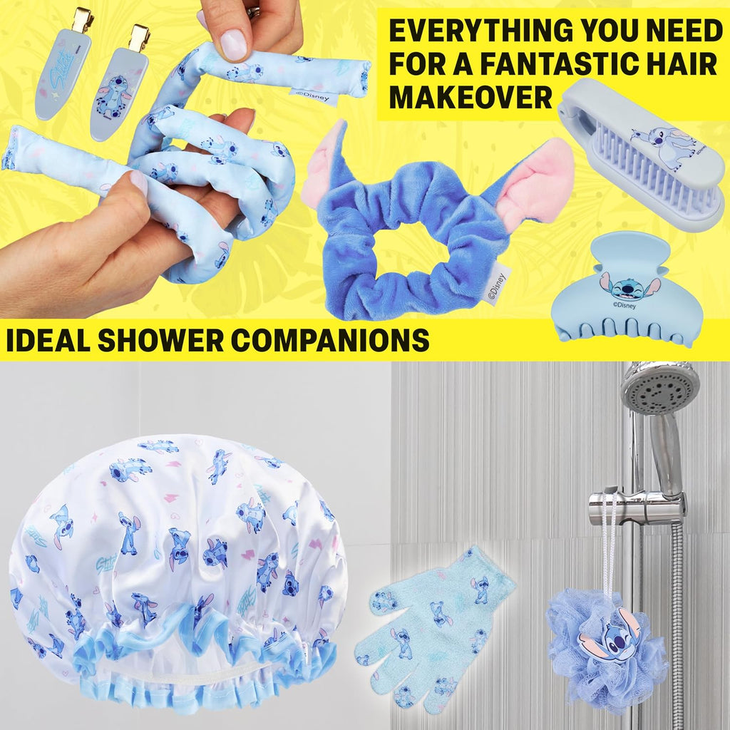 Accessoires cheveux et bain du calendrier beauté Stitch