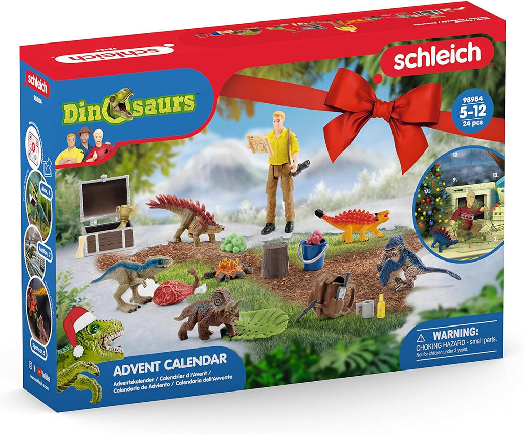 Calendrier de l'Avent schleich Dinosaurs – mise en scène