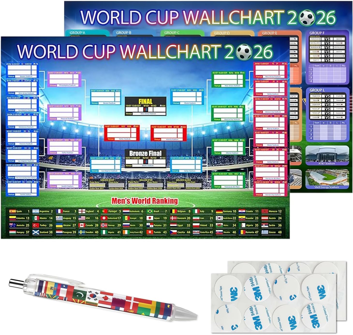 Lot de 2 posters calendrier (87x58)