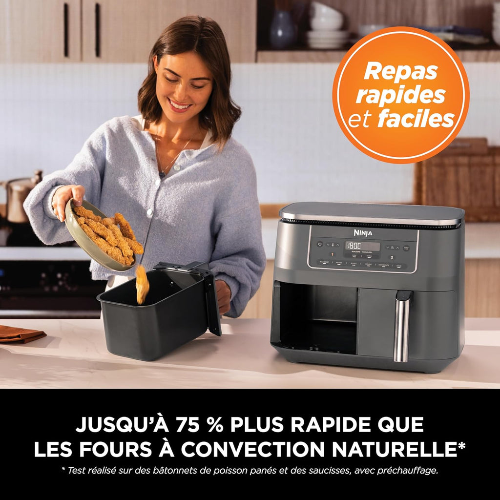 Ninja Dual Zone 6-en-1 7,6 L DZ300EU : l’airfryer double compartiment