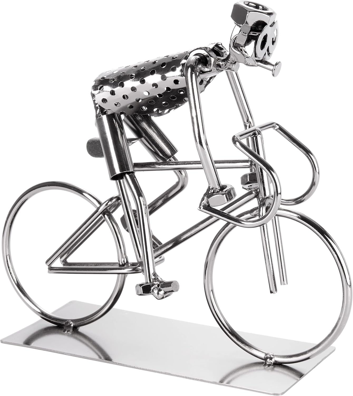 Figurine cycliste en métal (BRUBAKER)