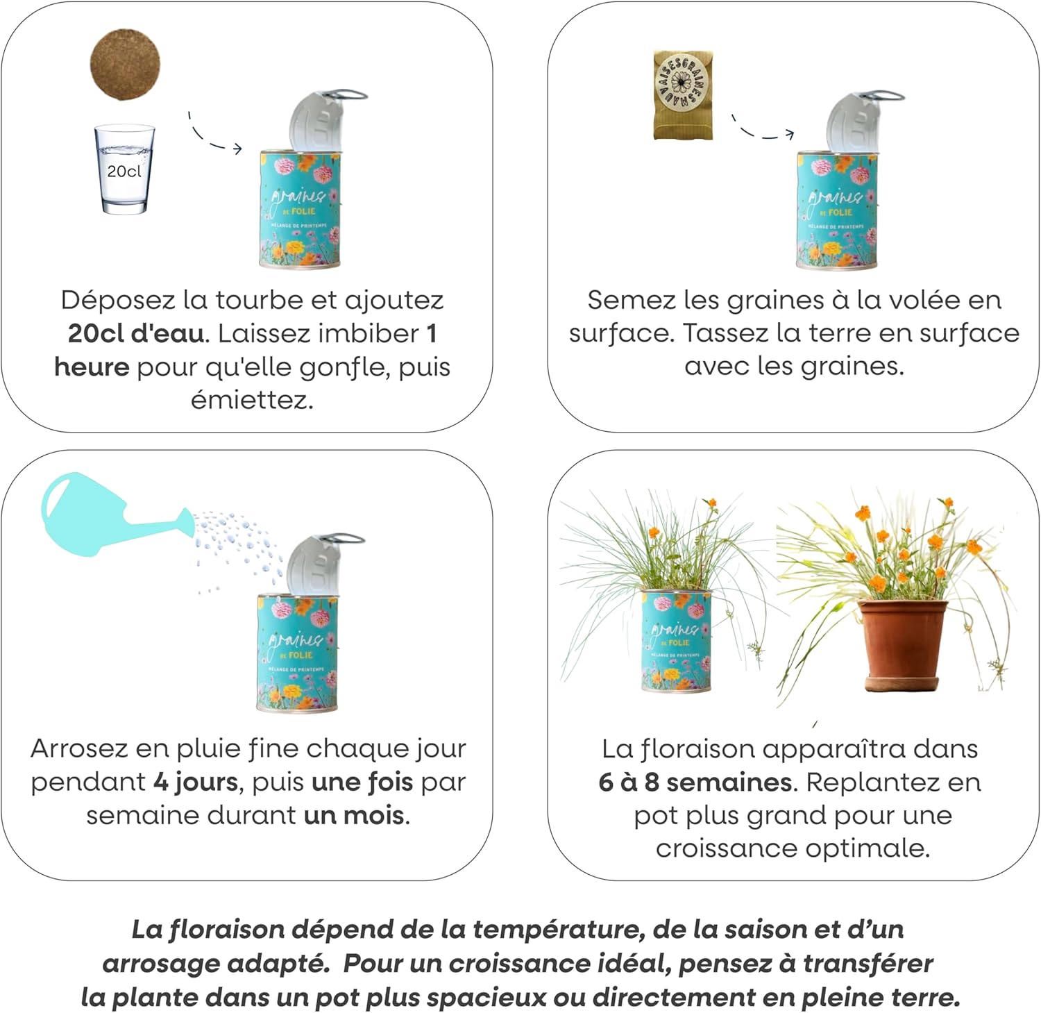 Kit de plantes à semer MERCI - Mauvaises Graines