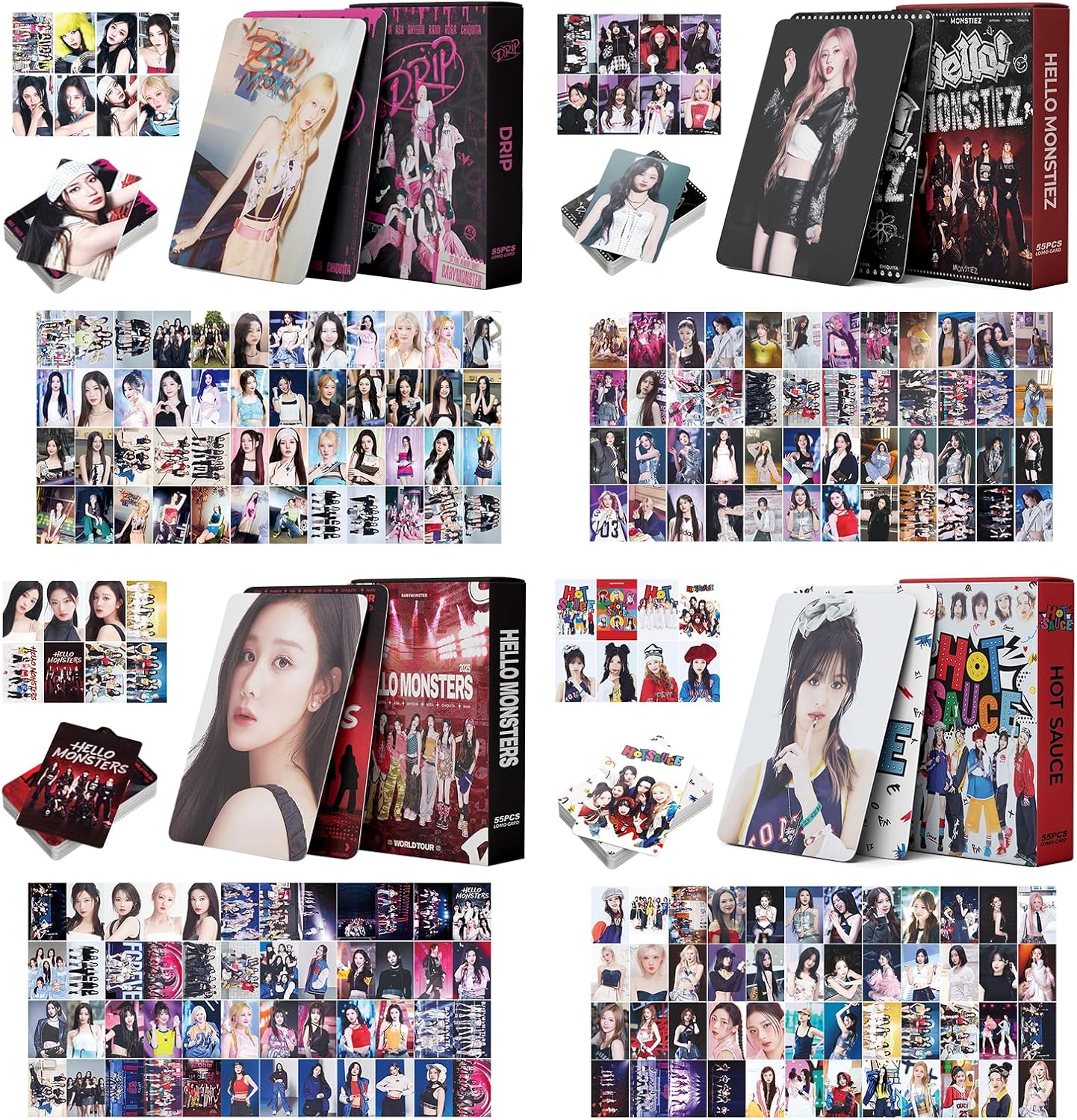 Set de 220 photocards & stickers K-pop (BTS…)
