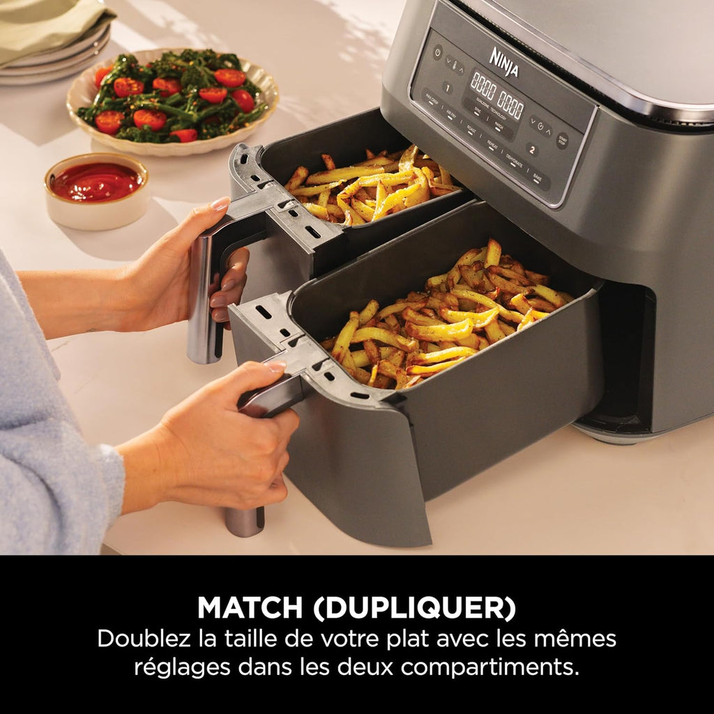 Ninja Dual Zone 6-en-1 7,6 L DZ300EU : l’airfryer double compartiment