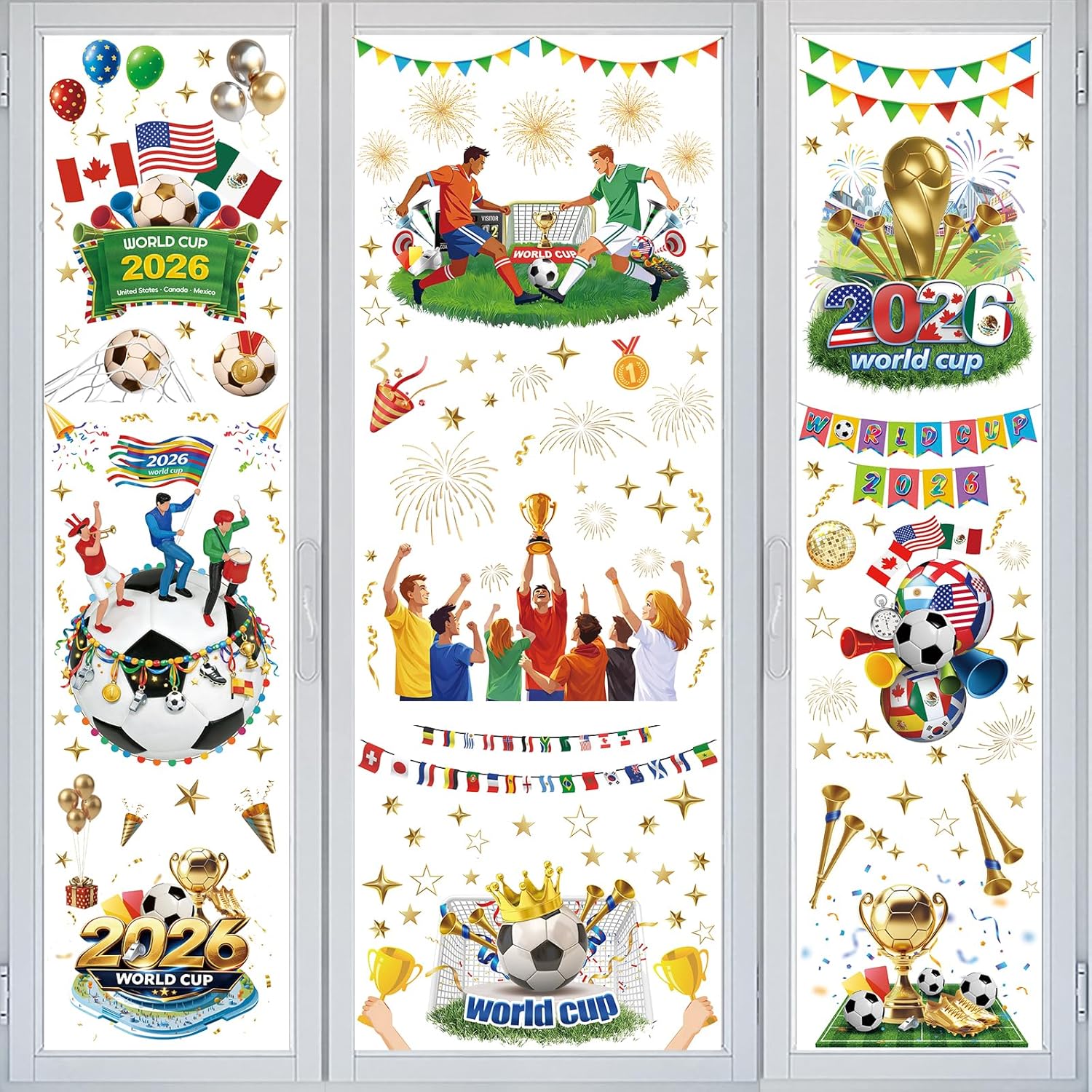 Stickers fenêtre Coupe du Monde (137 pièces)