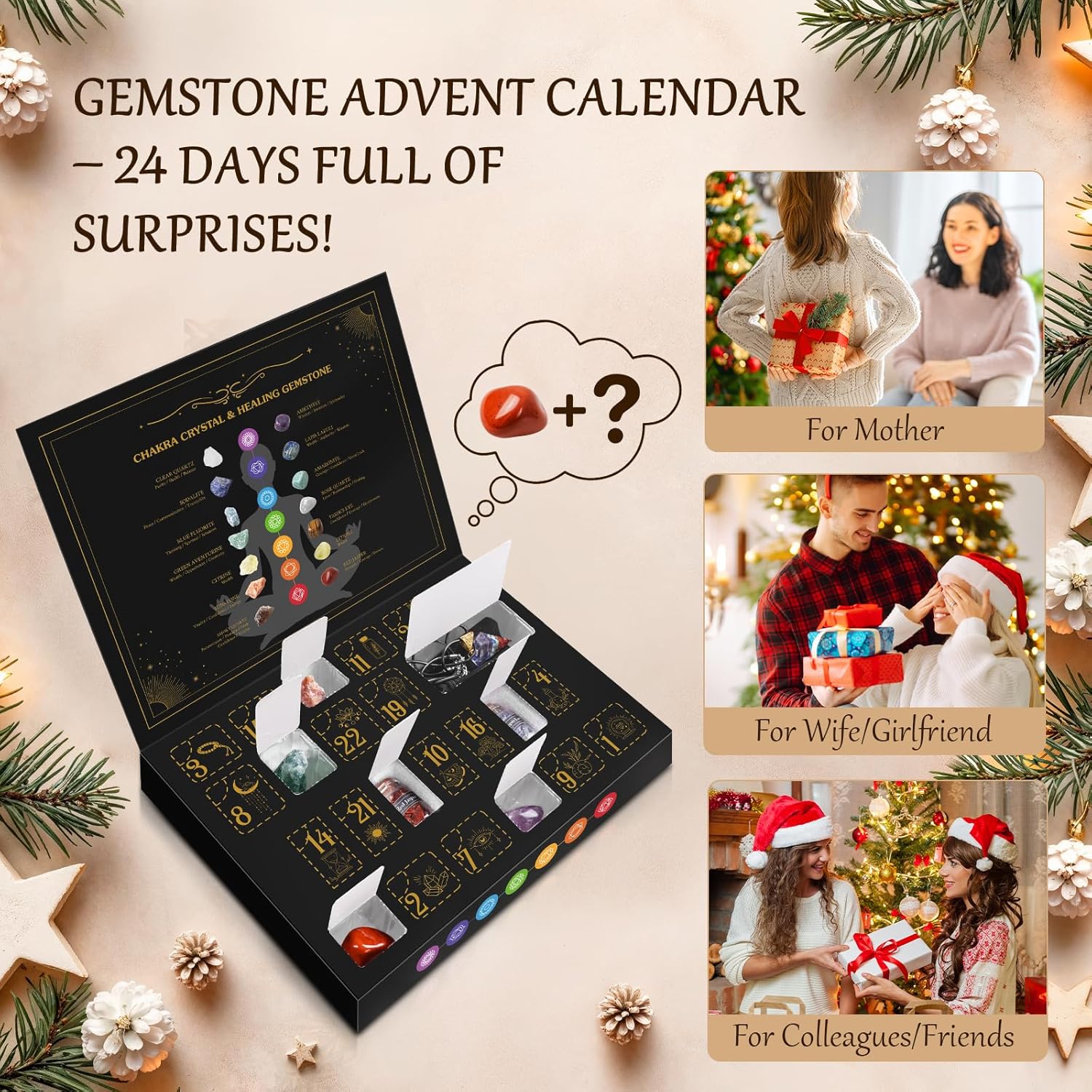 Calendrier de l’Avent pierres précieuses & cristaux 2025