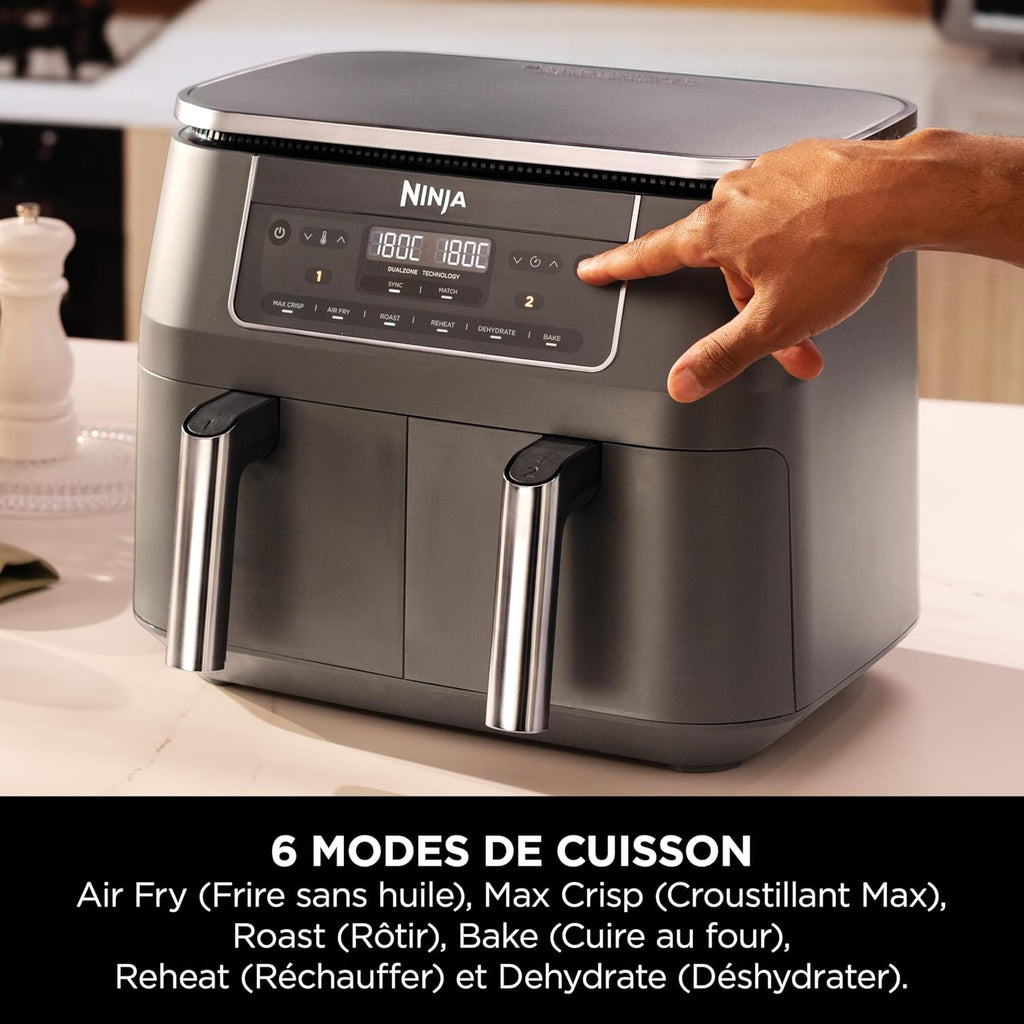 Ninja Dual Zone 6-en-1 7,6 L DZ300EU : l’airfryer double compartiment