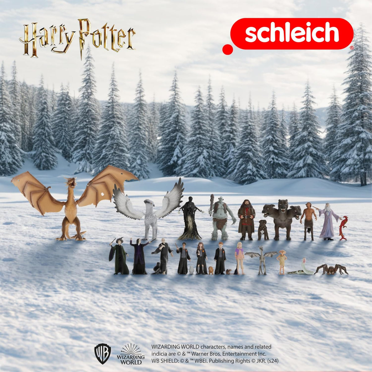Les 24 mini-figurines du calendrier de l'Avent Schleich Harry Potter 2025