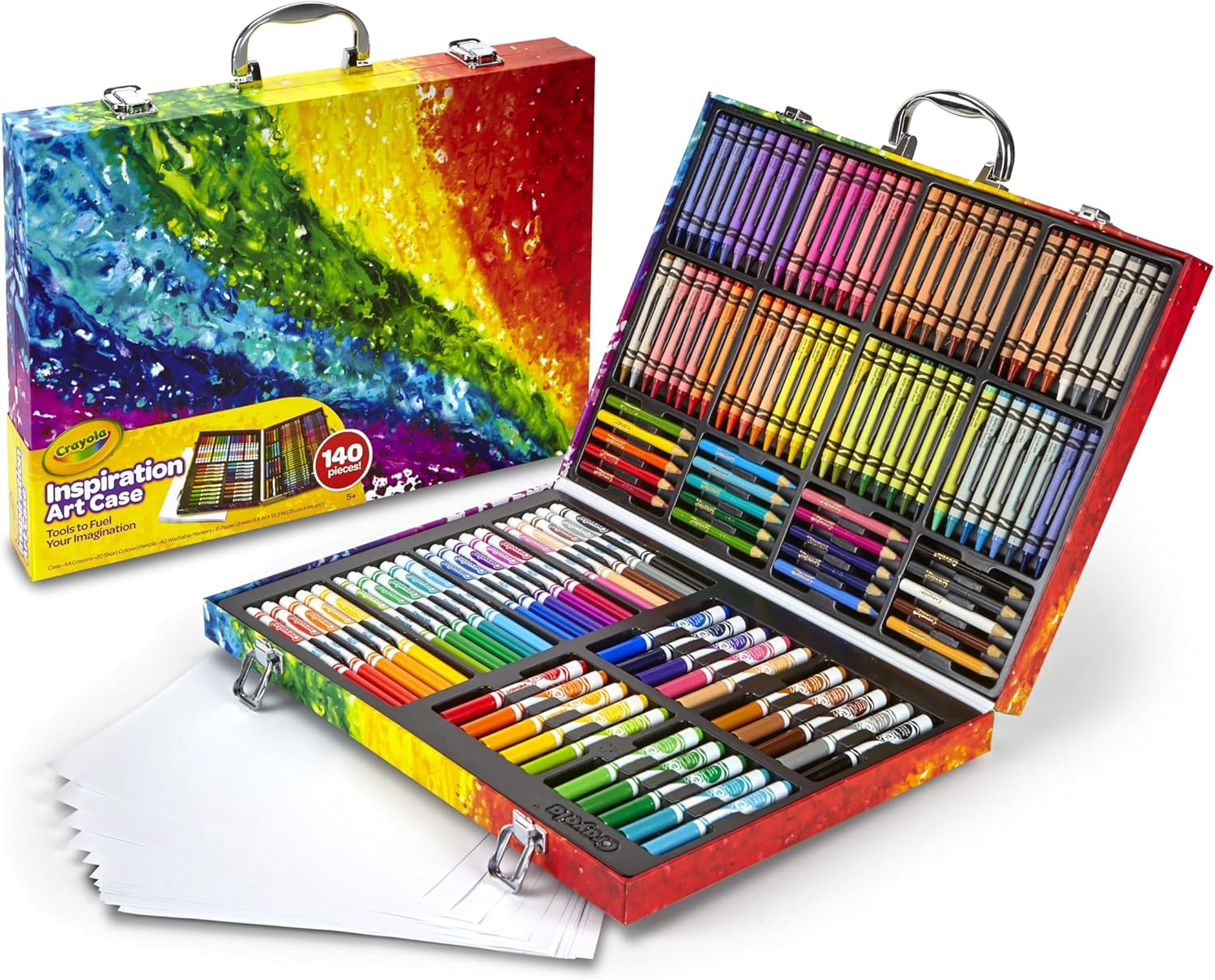 Crayola — Coffret de coloriage (140 crayons + 15 marqueurs)