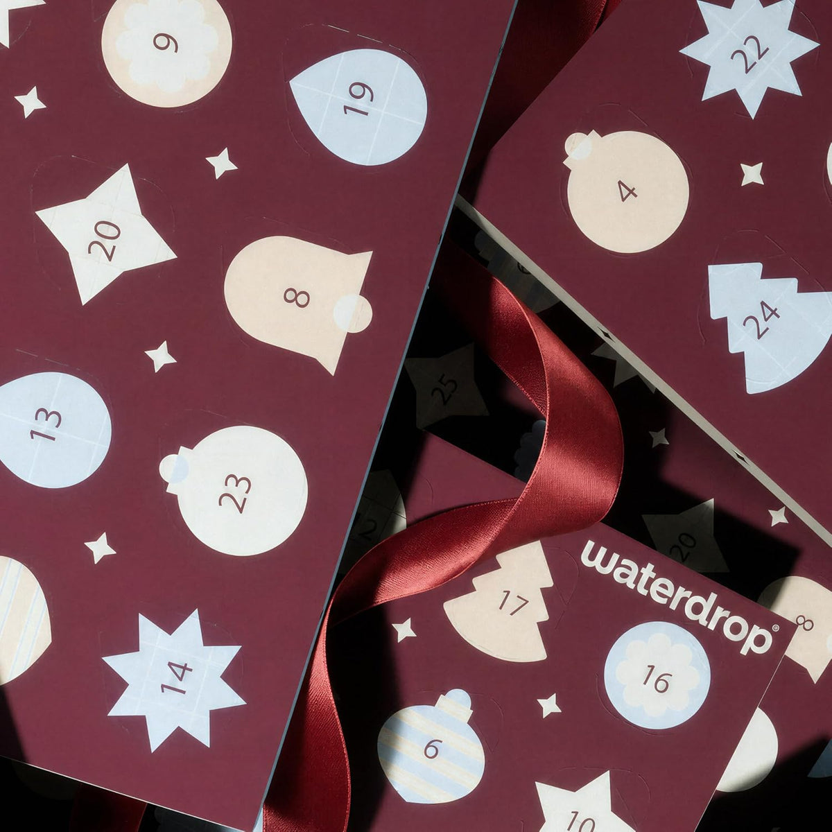 Détail des cases du calendrier de l'Avent waterdrop 2026