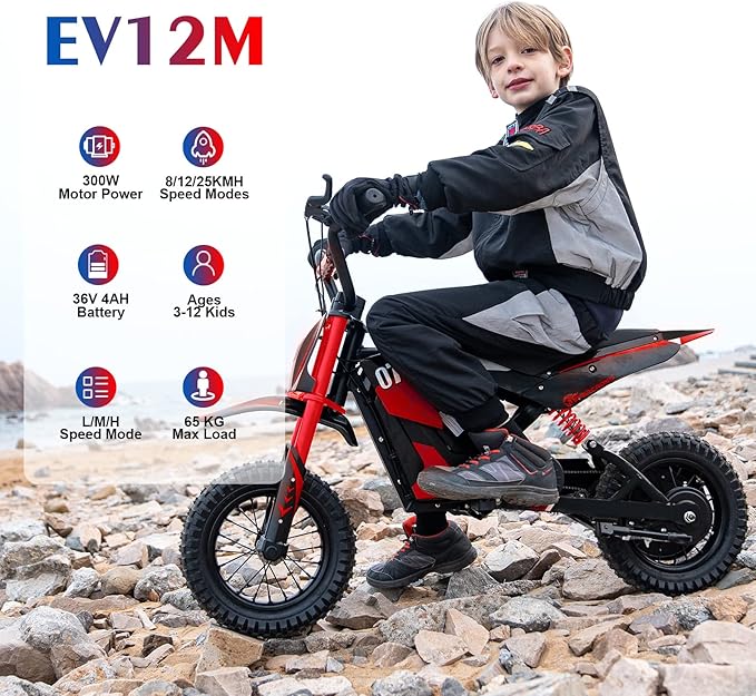 Motocross électrique enfant 300W EVERCROSS EV12M