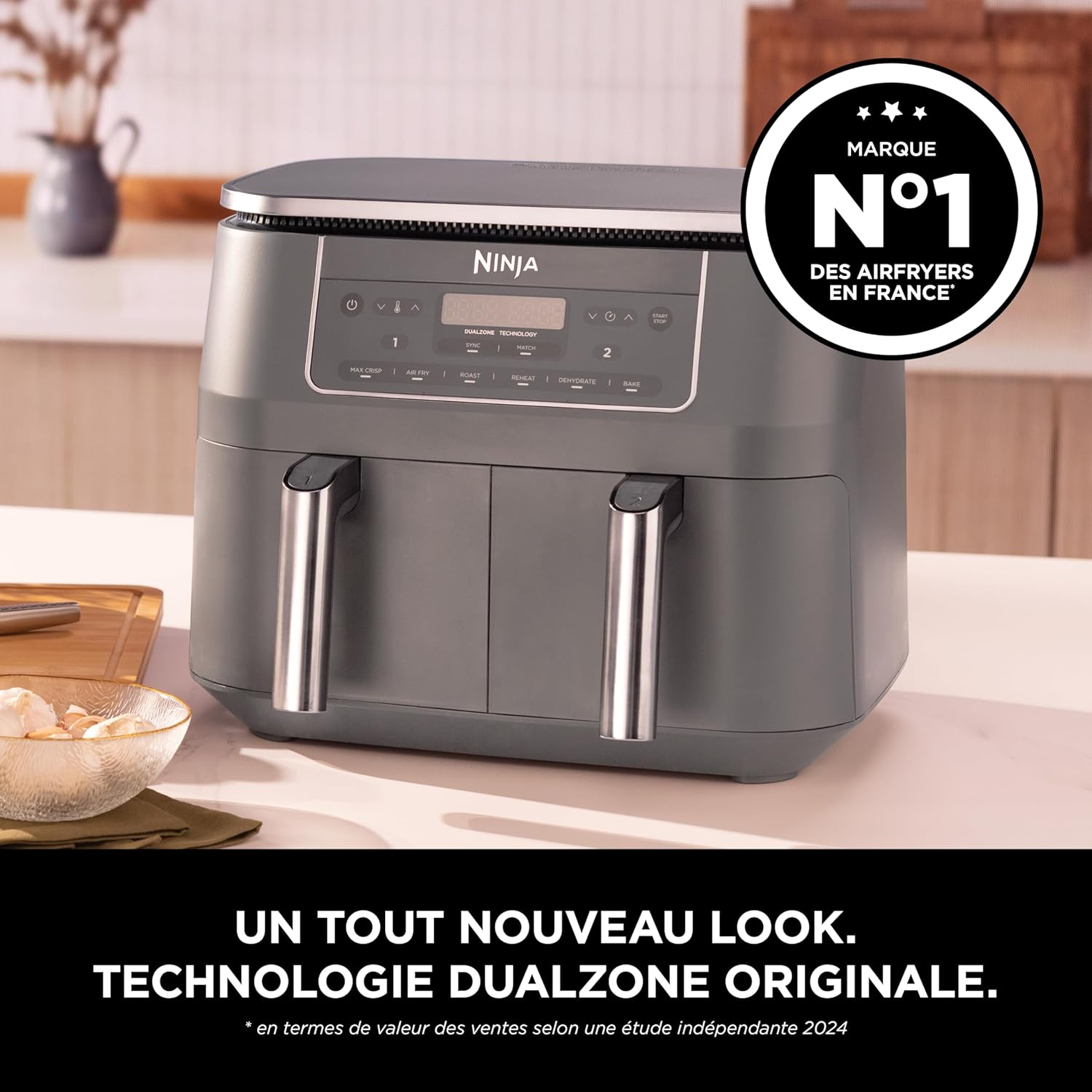 Ninja Dual Zone 6-en-1 7,6 L DZ300EU : l’airfryer double compartiment