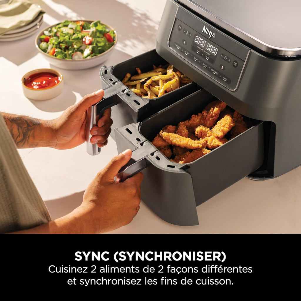 Ninja Dual Zone 6-en-1 7,6 L DZ300EU : l’airfryer double compartiment