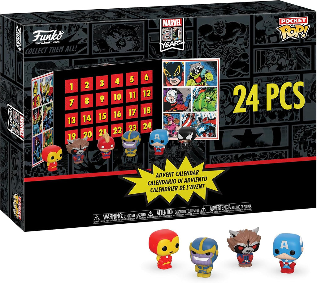 Calendrier de l'Avent Funko Pocket Pop! Marvel Comics 80 ans – coffret 24 cases