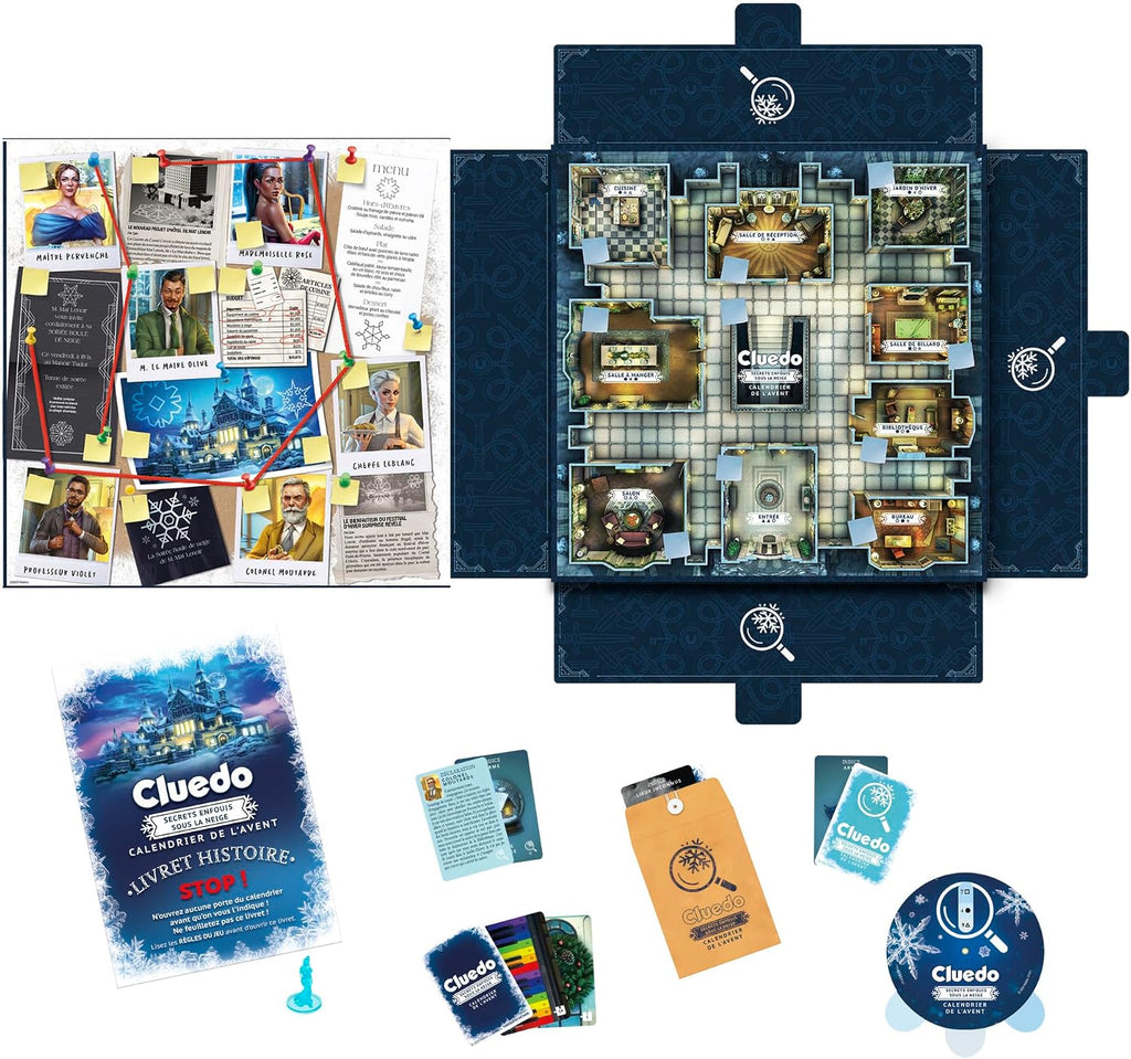 Calendrier de l'Avent Cluedo Secrets enfouis sous la neige