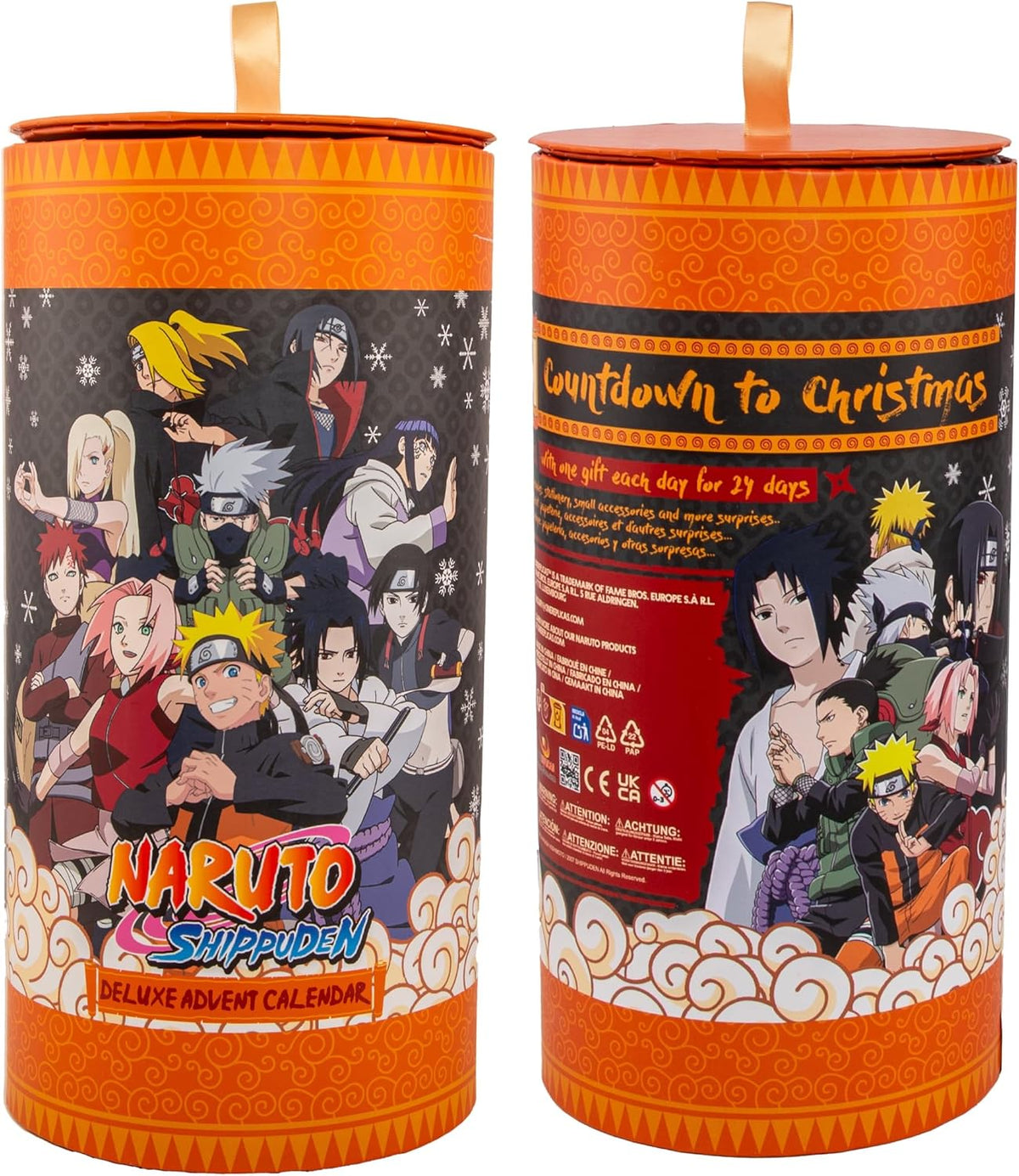 Sac à chaussures, masque Kakashi et stylo du calendrier de l'Avent Naruto Deluxe