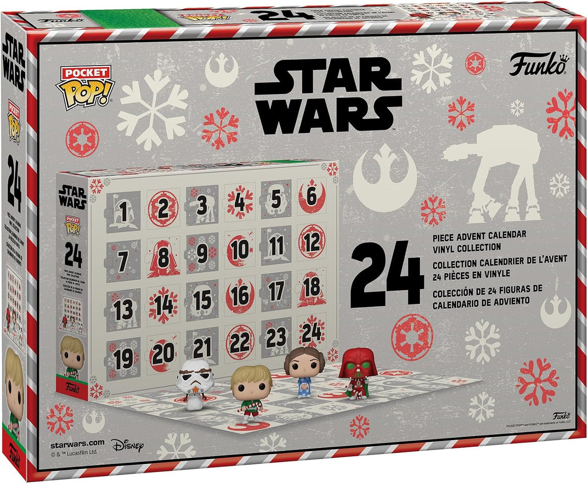 Dos de la boîte du calendrier Funko Star Wars Holiday