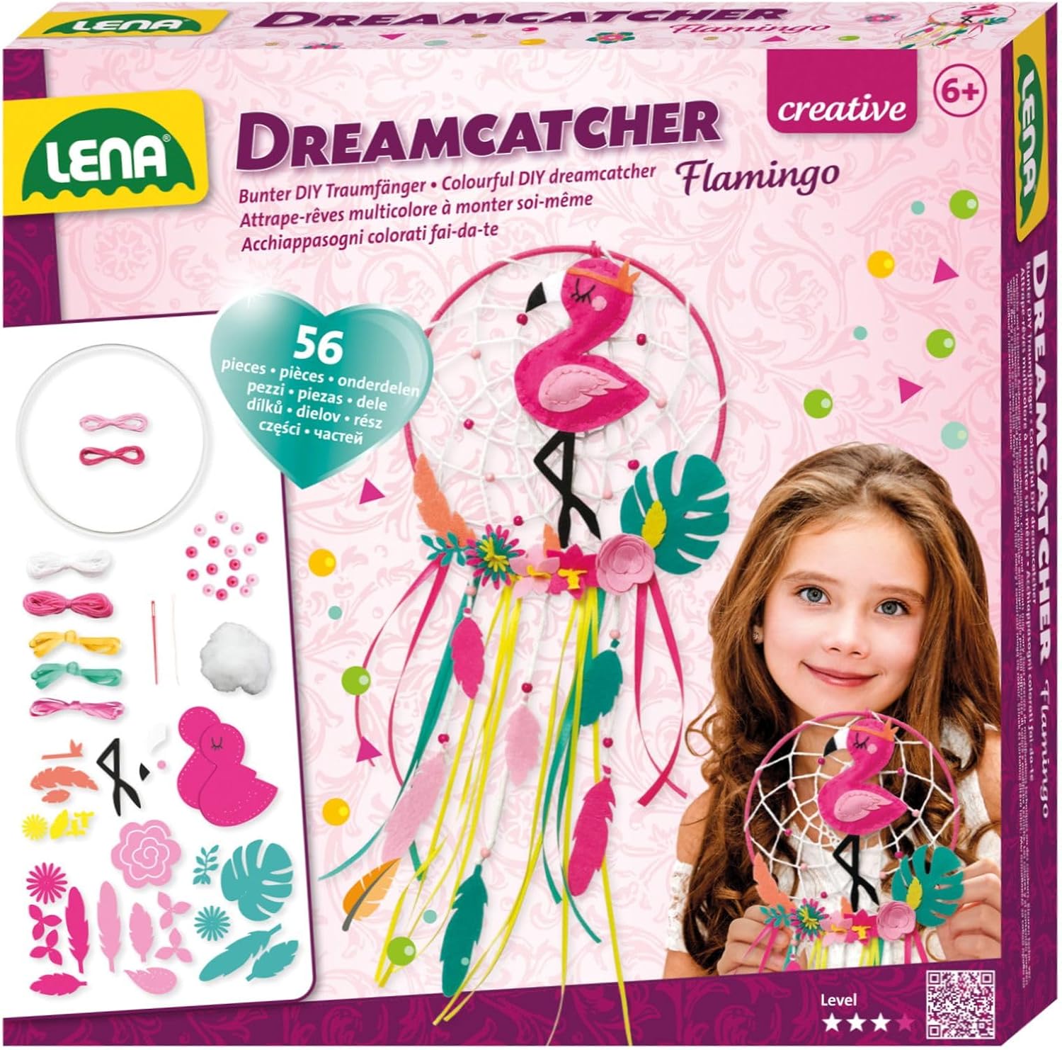 Kit attrape-rêves Flamingo à créer - LENA