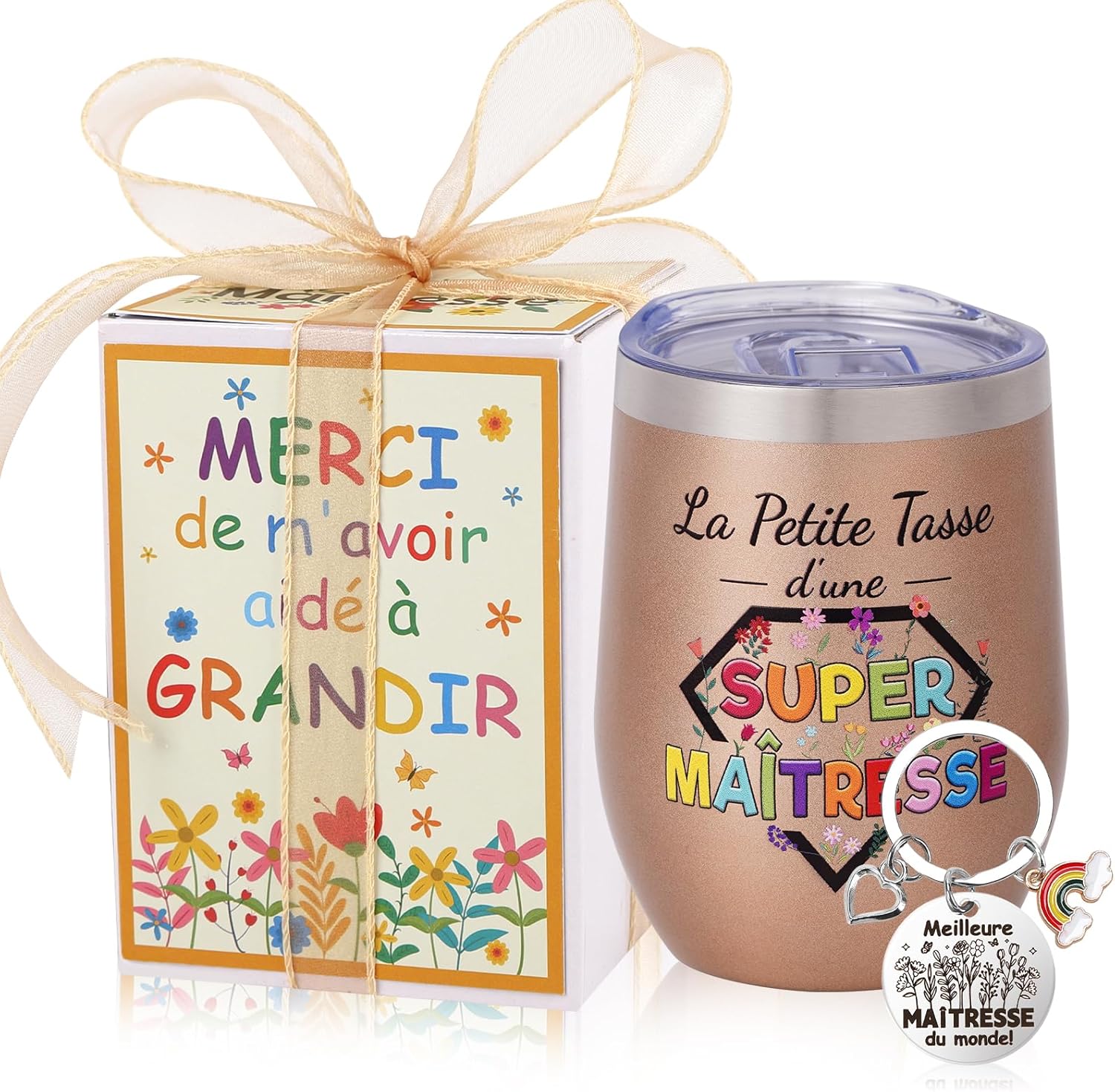 Tasse isotherme « Maîtresse » fin d'année