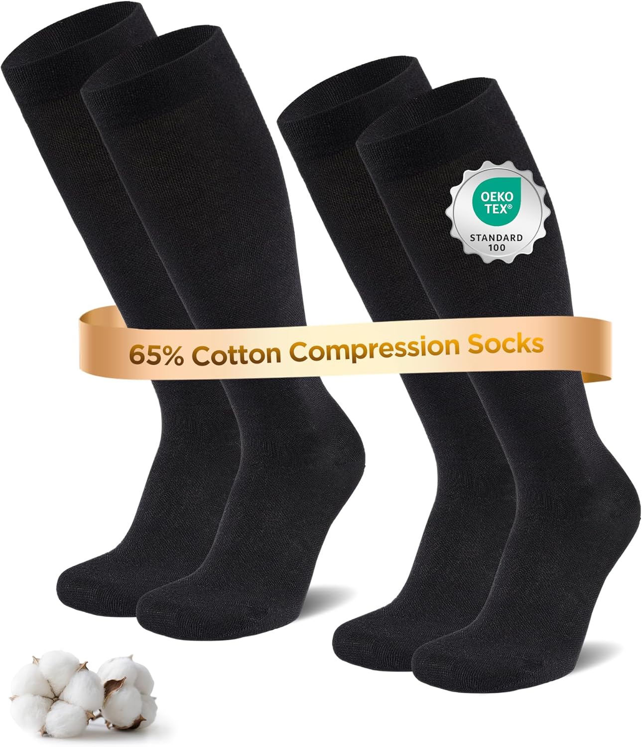 Chaussettes de contention pour le voyage lot de 2