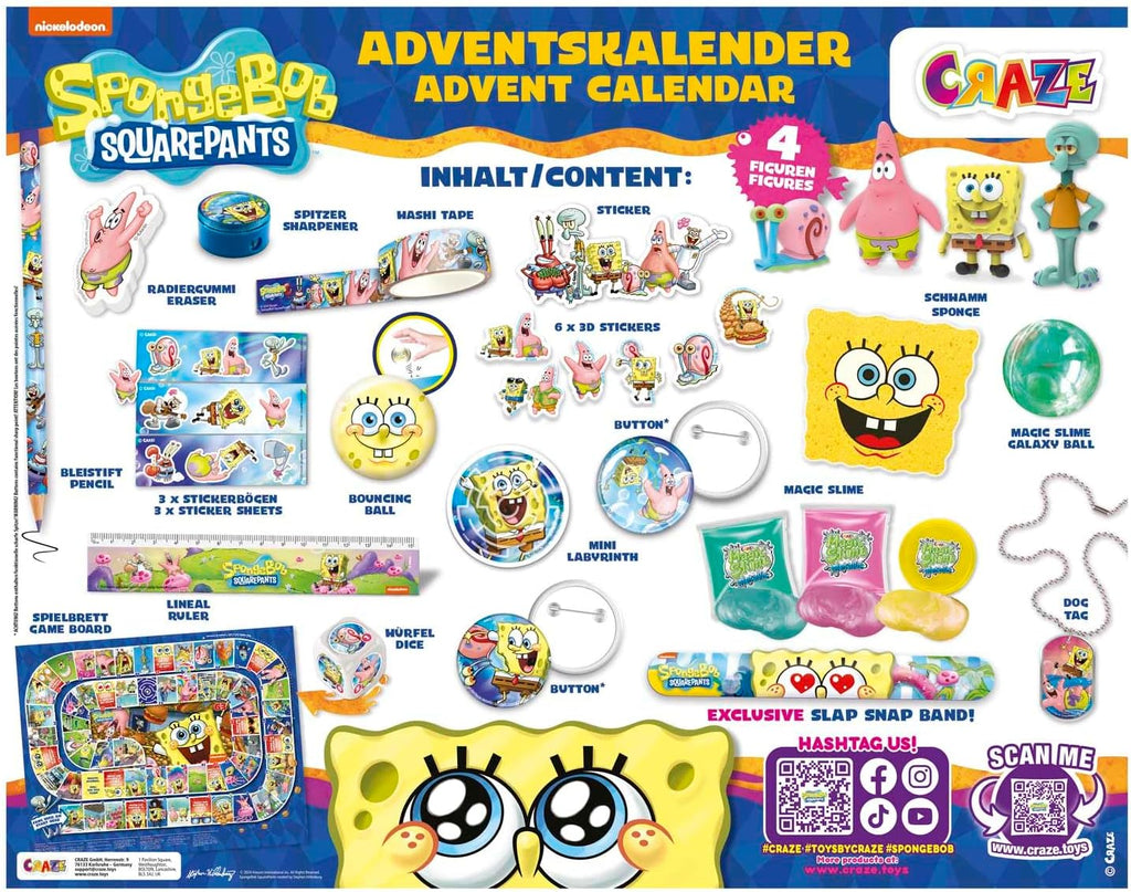 Calendrier de l'Avent Bob l'Éponge Craze