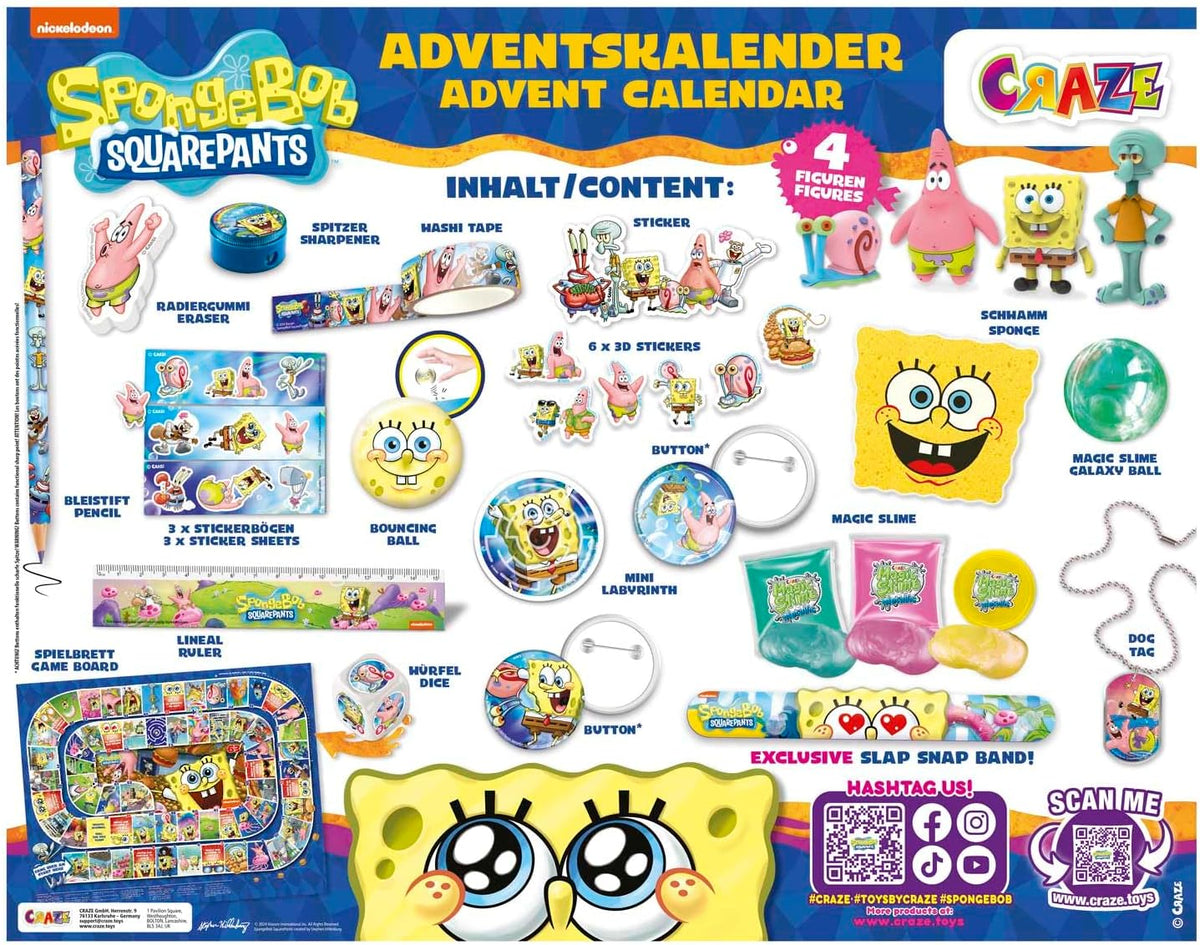 Calendrier de l'Avent Bob l'Éponge Craze