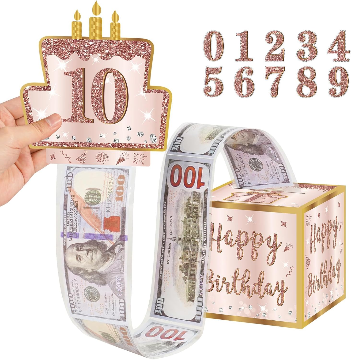Boîte cadeau à tirer pour argent liquide