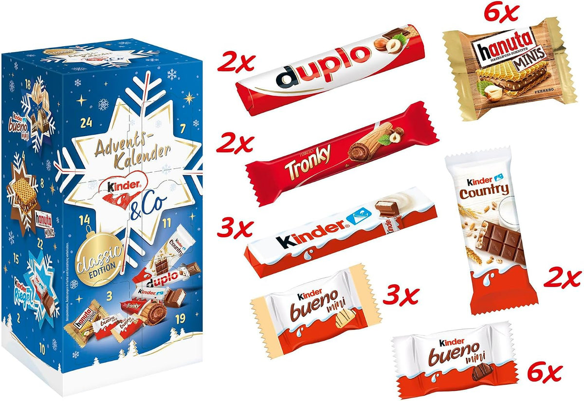 Calendrier de l'Avent Kinder et Ferrero 295 g