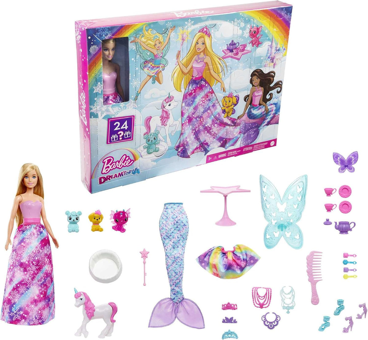 Calendrier de l'Avent Barbie Dreamtopia HGM66 – photo 1