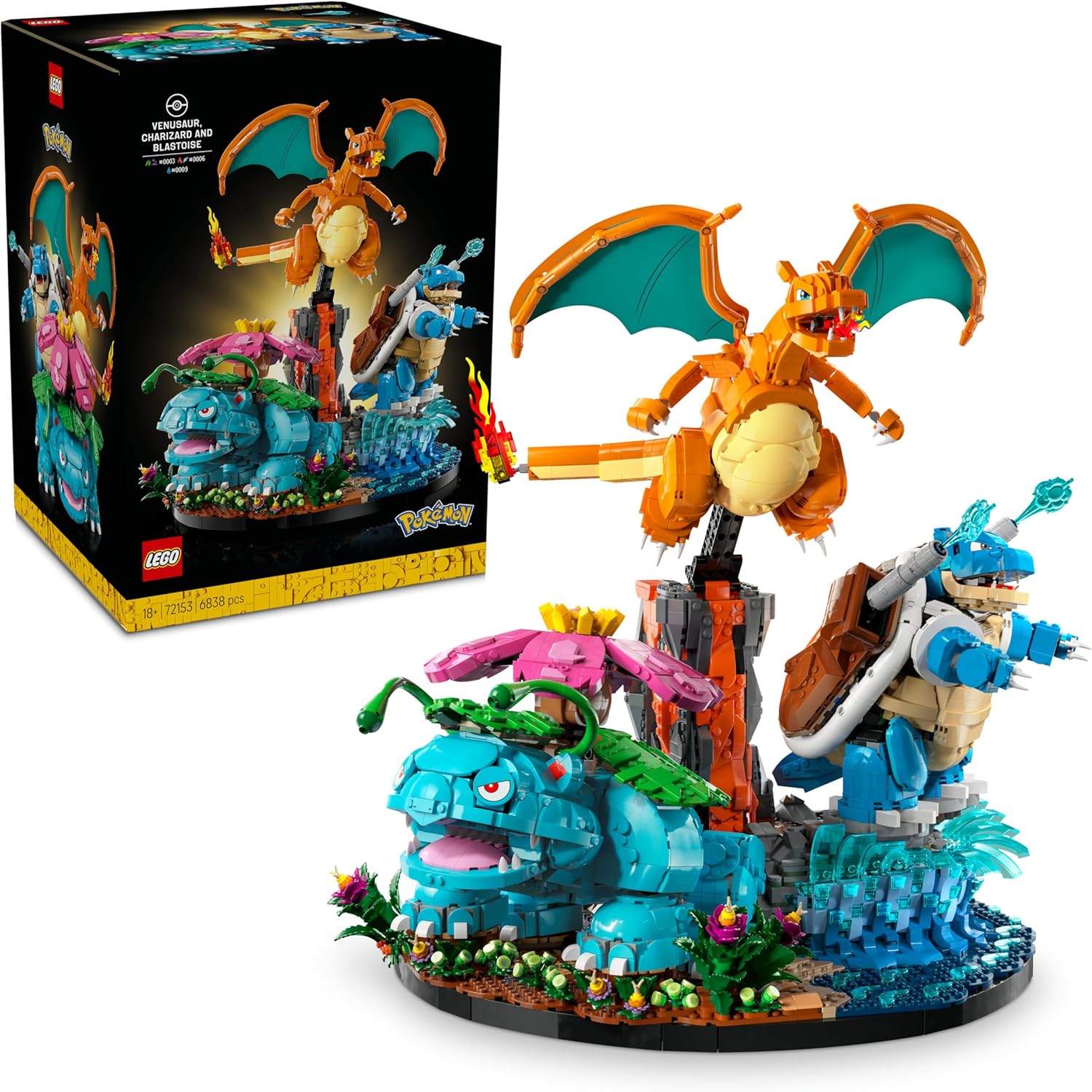 LEGO Pokémon Florizarre, Dracaufeu & Tortank