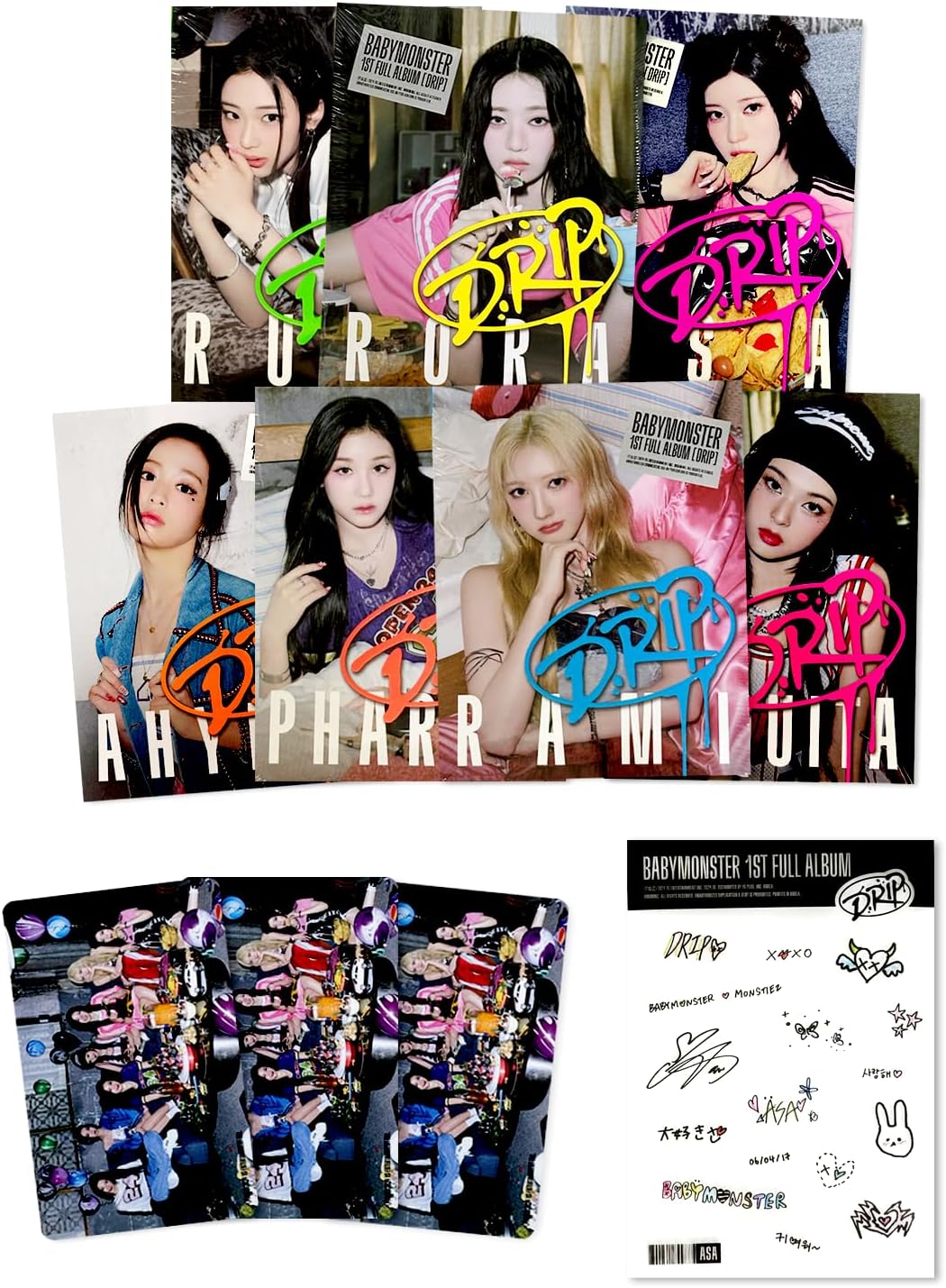 BABYMONSTER — Drip, 1er album complet (YG Tag Ver., Random)