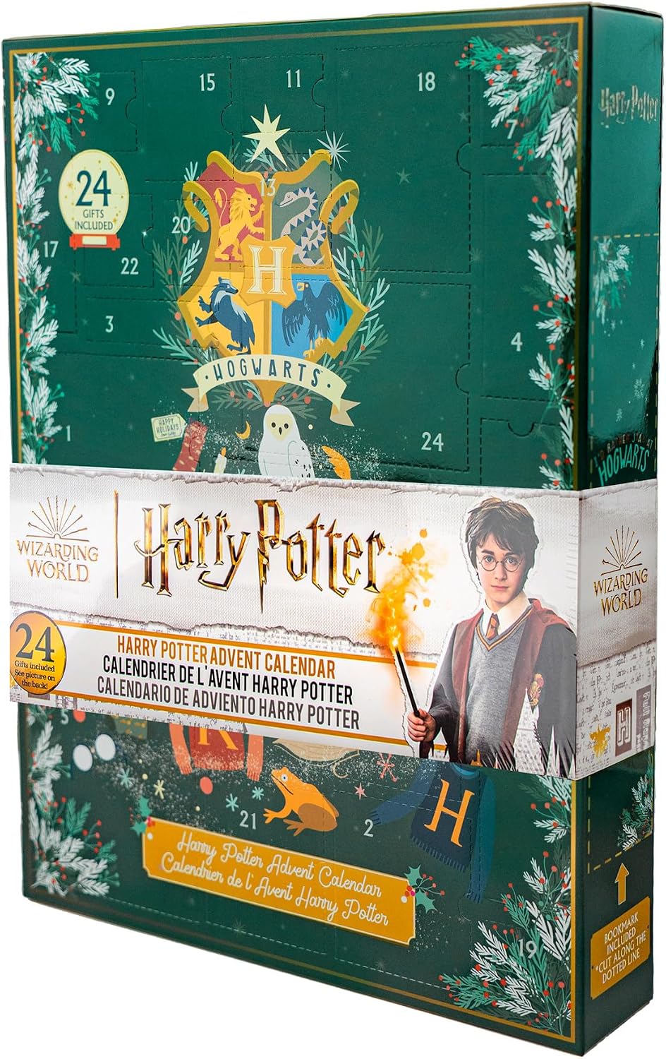 Calendrier de l'Avent Harry Potter Classique Cinereplicas – boîte verte Poudlard