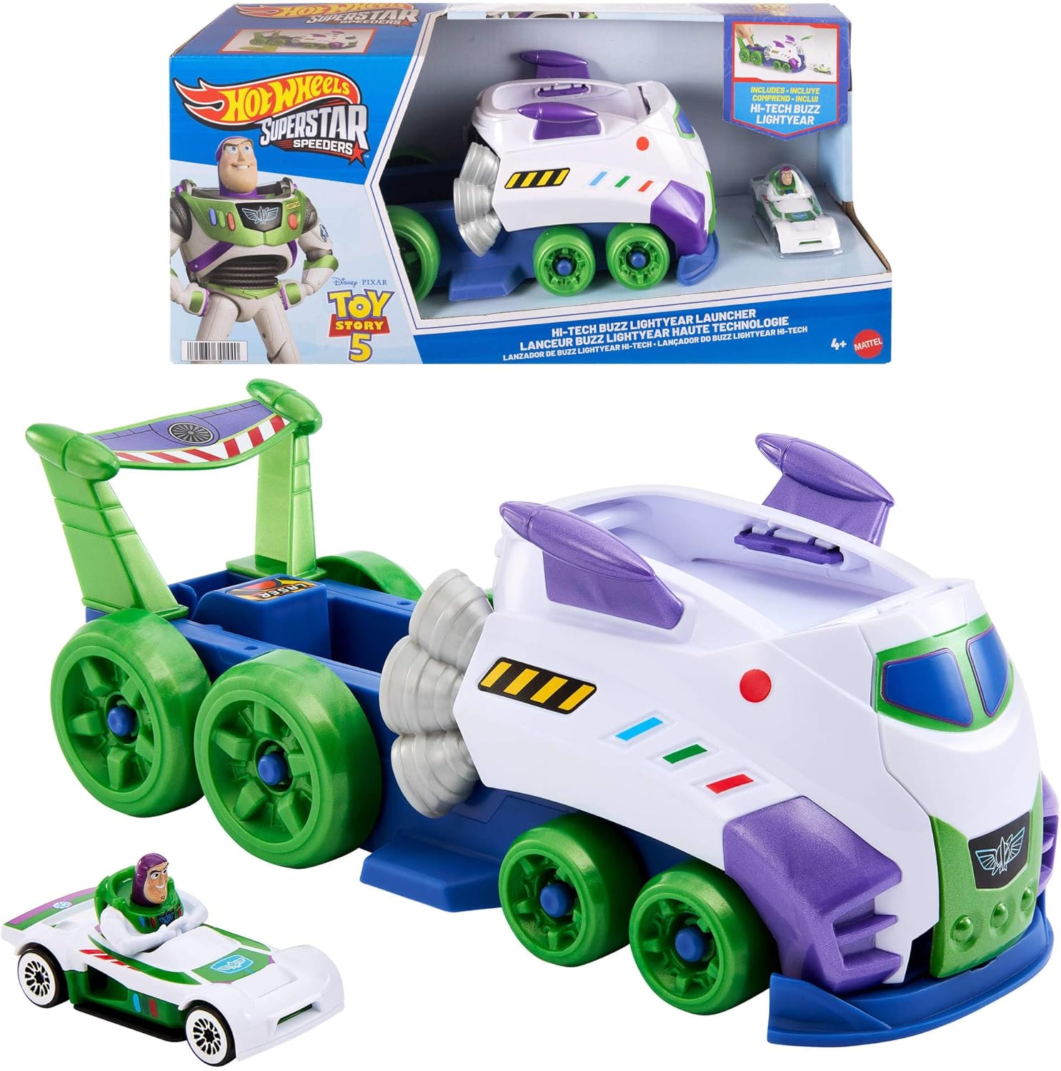Hot Wheels — lanceur Superstar Speeders Buzz l'Éclair