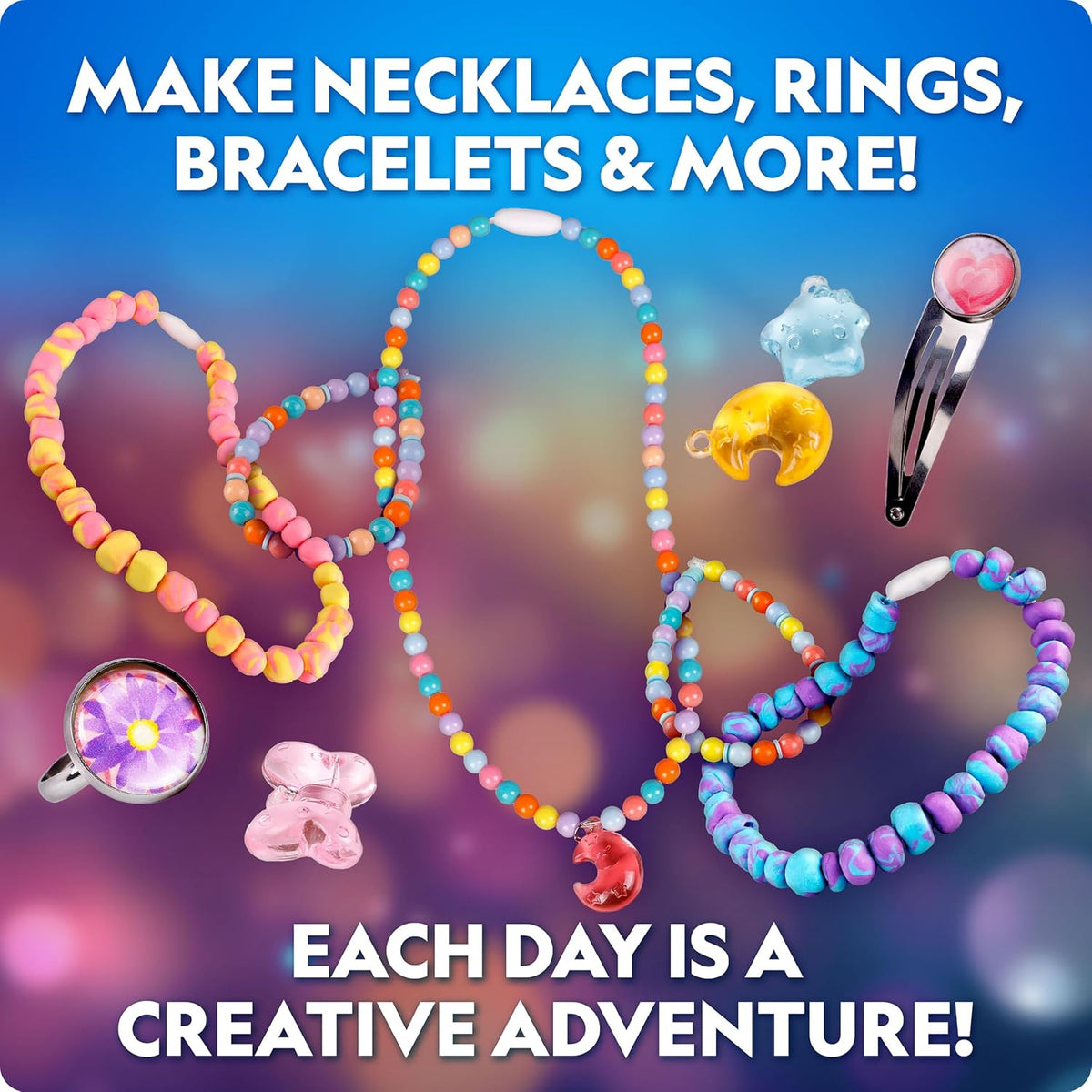 Colliers, bracelets et bagues à créer avec le calendrier National Geographic