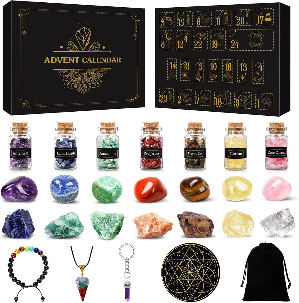 Calendrier de l’Avent pierres précieuses & cristaux 2025