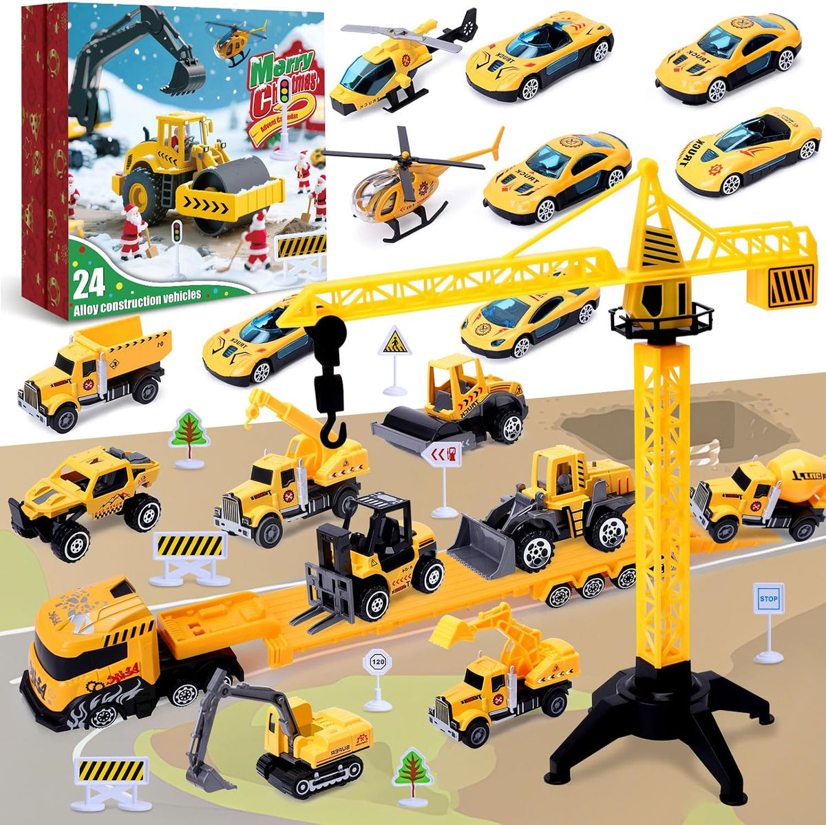Calendrier de l'Avent Sumsoltic véhicules de chantier