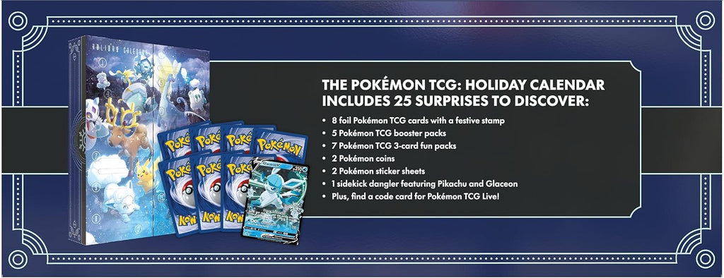 Calendrier de l'Avent Pokémon TCG – Calendrier des Fêtes (Cartes & Boosters)