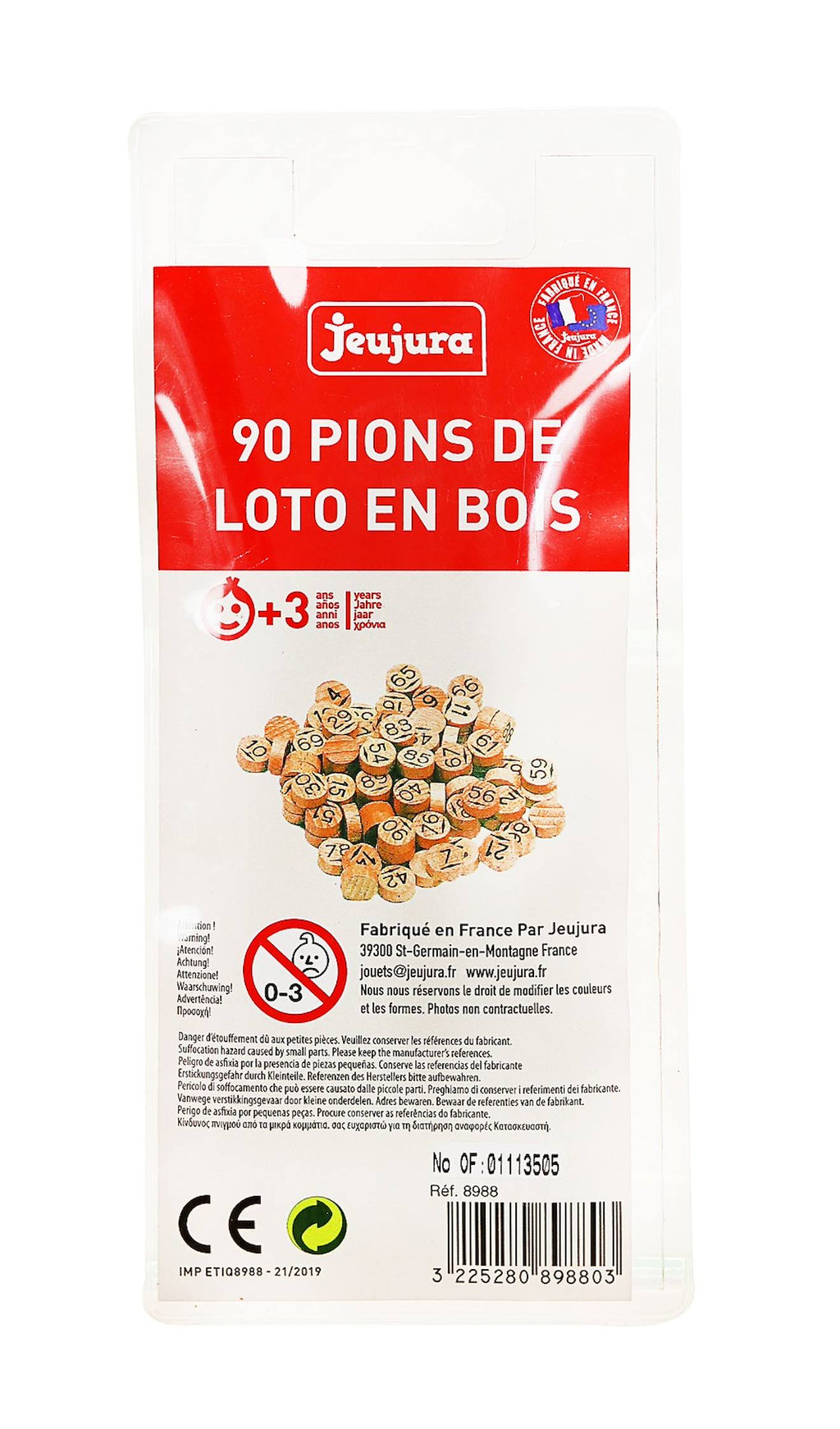 90 pions de loto beige