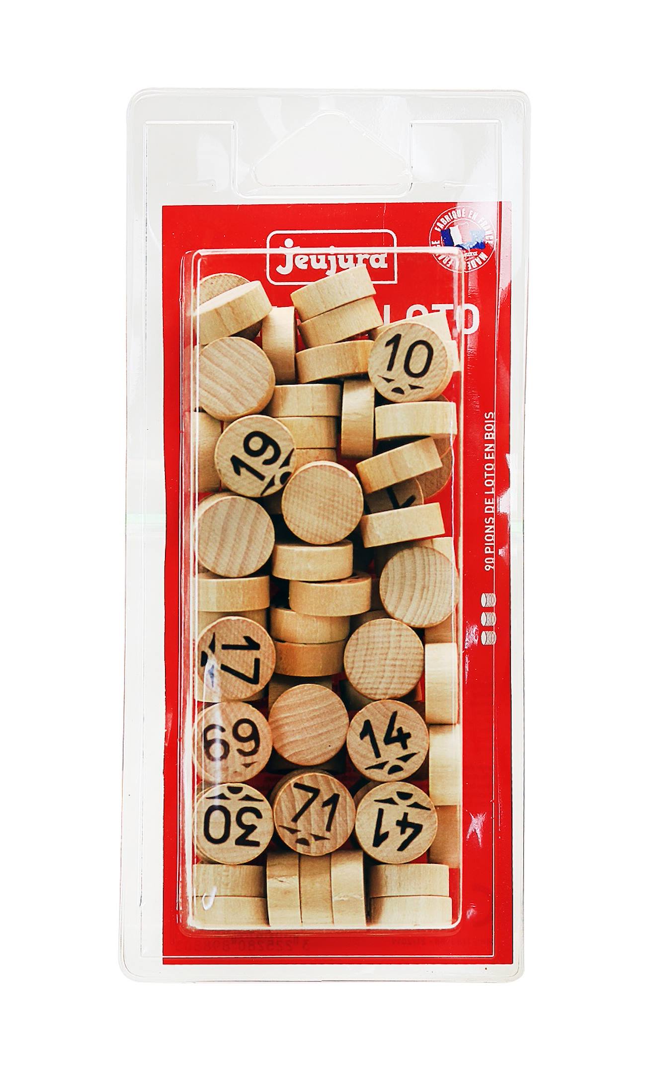 90 pions de loto beige