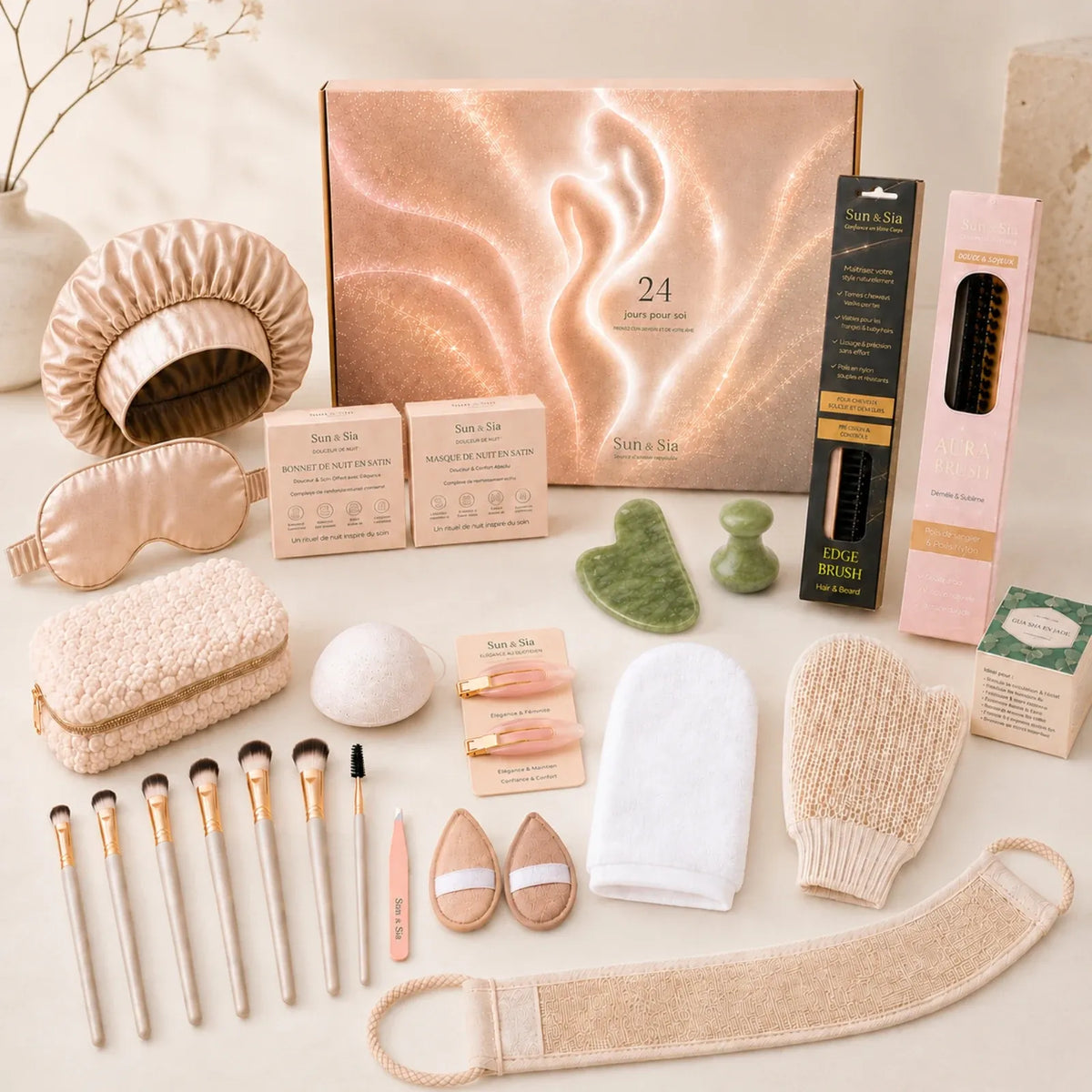 Calendrier de l'Avent Beauté Sun&Sia – 24 accessoires soin, cheveux et maquillage – photo 1
