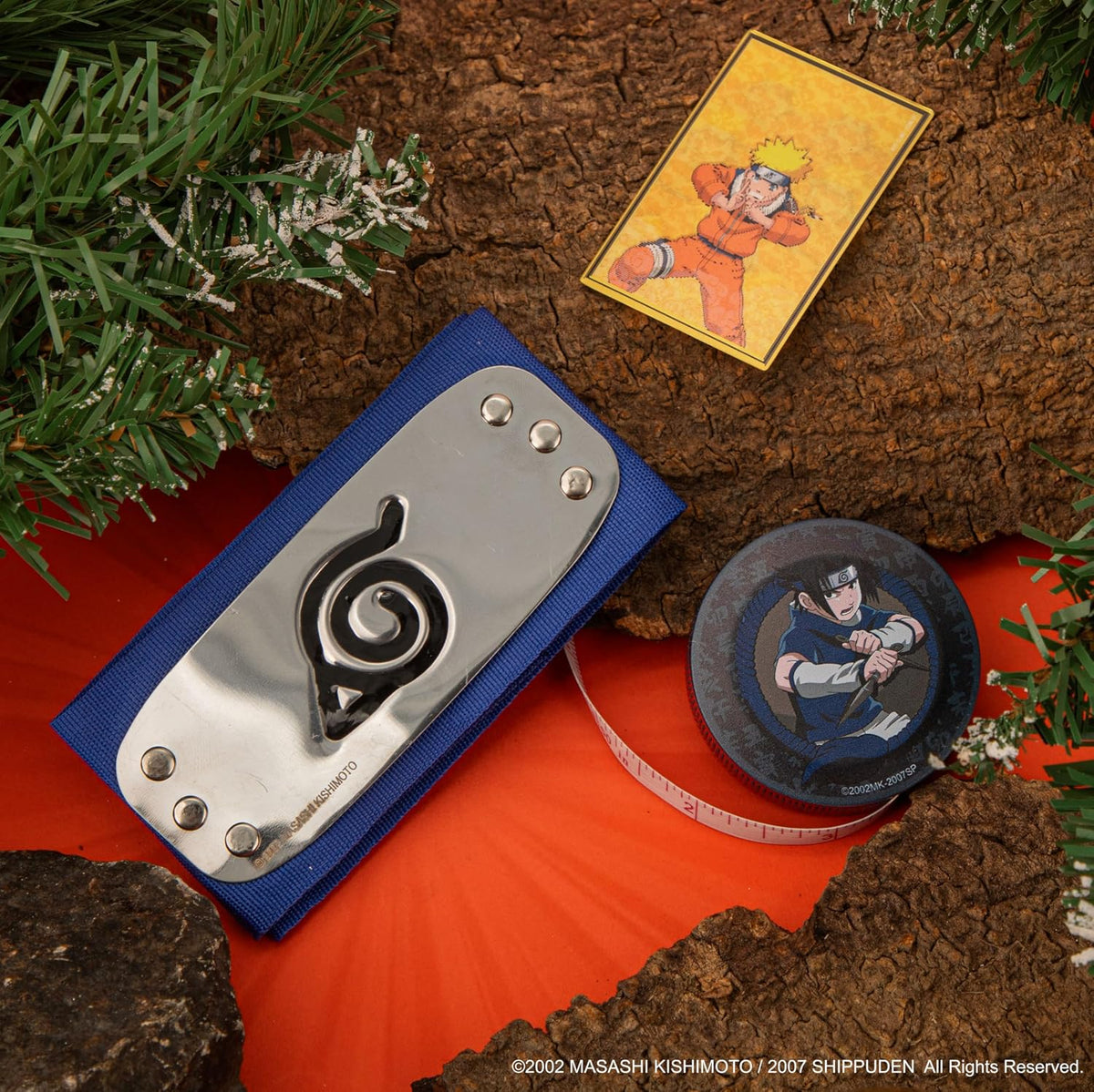 Bandeau de Konoha et mètre ruban du calendrier Naruto