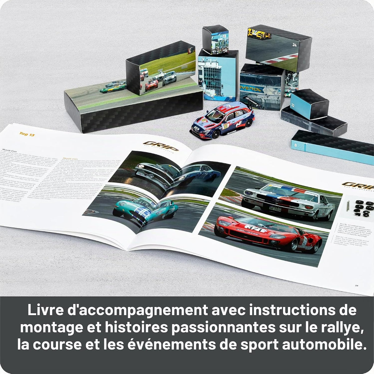 Livre d'accompagnement et cases du calendrier Franzis GRIP