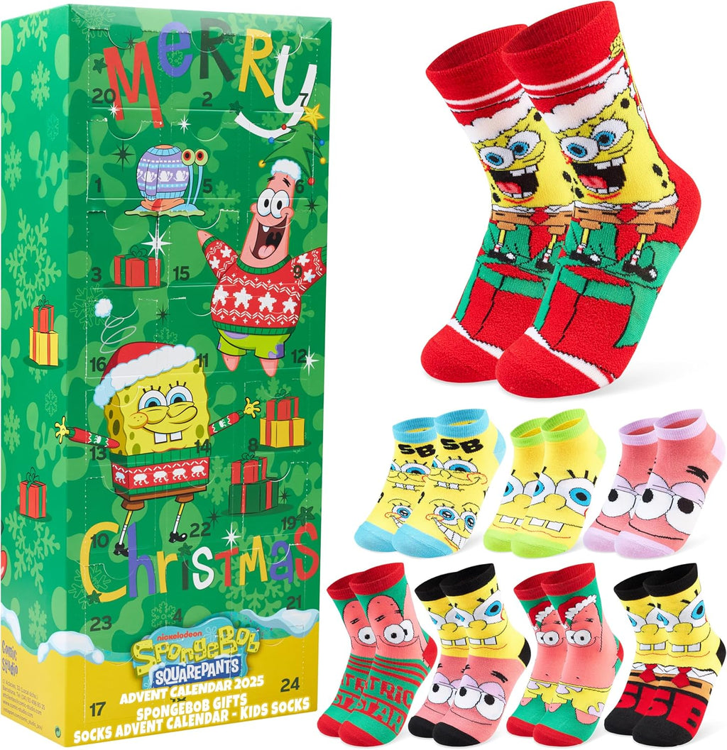 Calendrier de l’Avent Bob l’éponge avec chaussettes