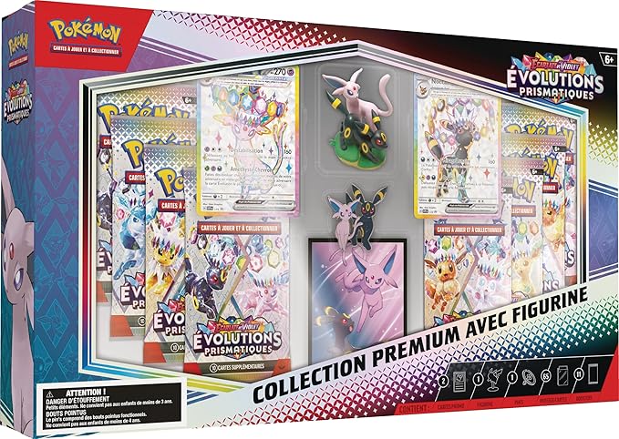 Coffret Pokémon Premium Évolutions Prismatiques Mentali & Noctali